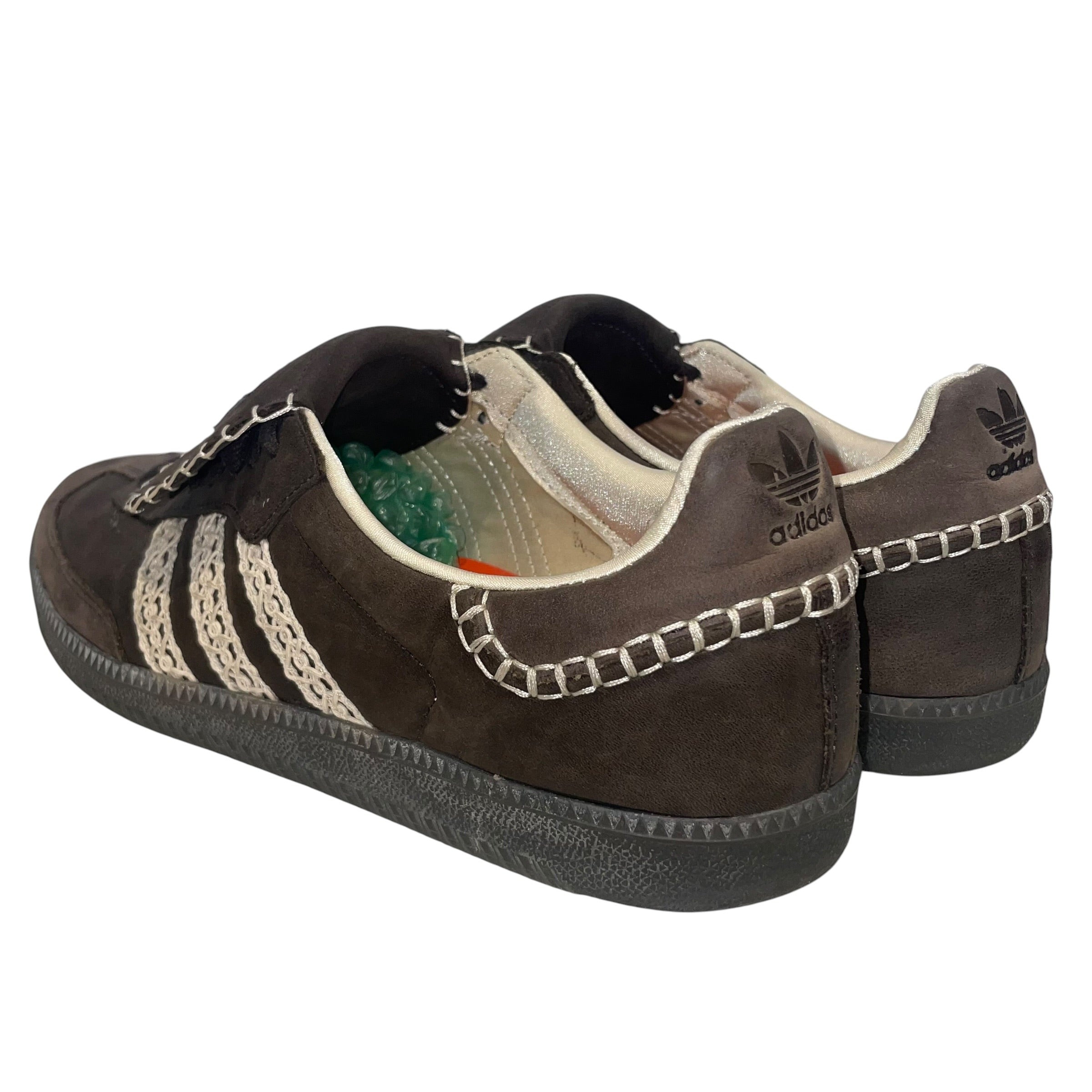 adidas/WALES BONNER/Low-Sneakers/US 11/Cotton/BRW/org insoles/knitted 3 stripes view 2