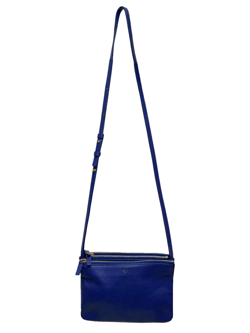 CELINE/Cross Body Bag/M/Leather/BLU/