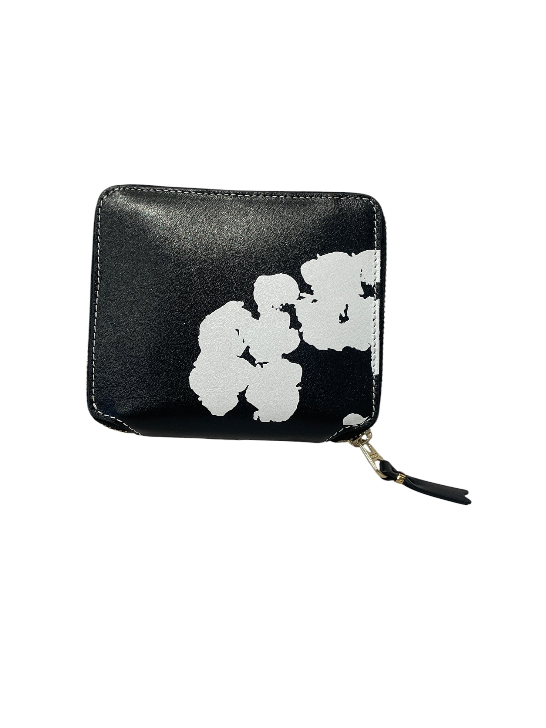 COMME des GARCONS/DENIM TEARS/Bifold Wallet/Leather/BLK/ view 3