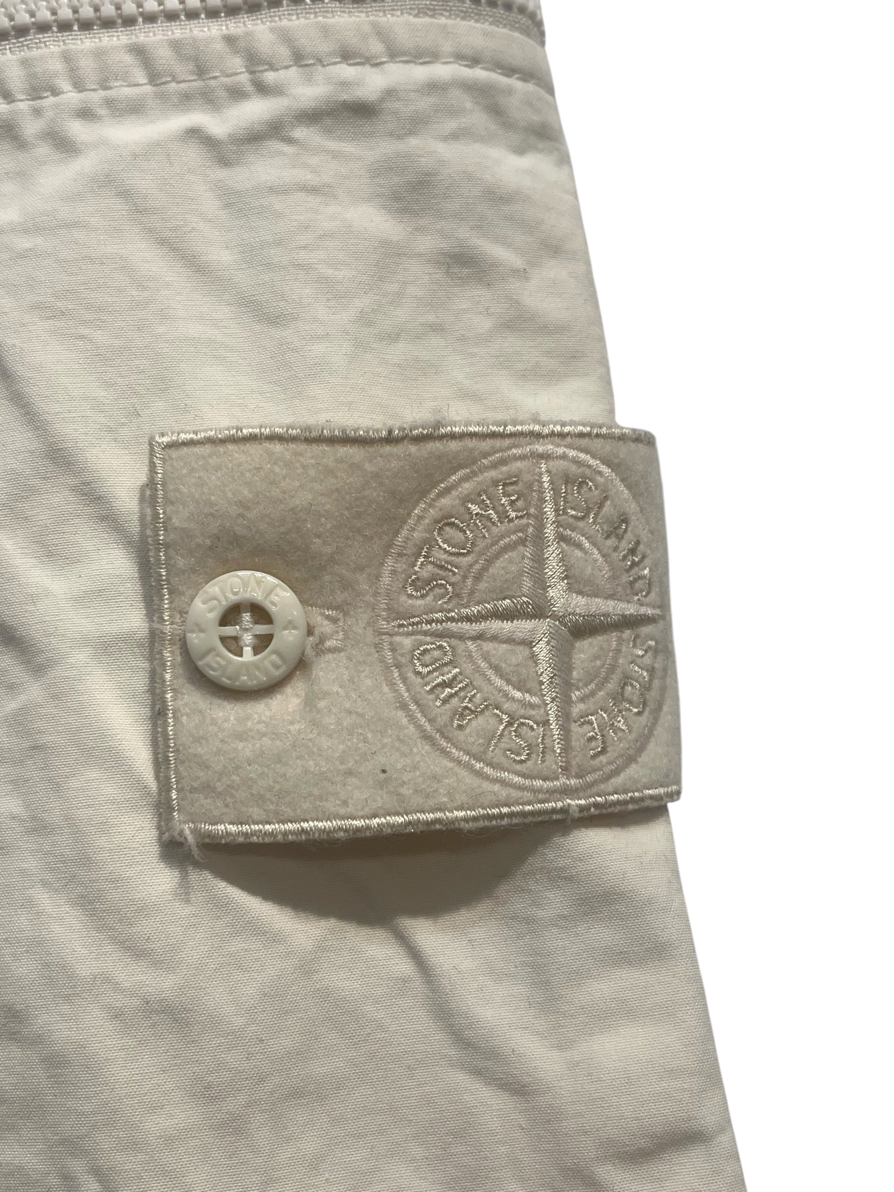 STONE ISLAND/Cargo Pants/33/Cotton/CRM/High-waisted/MONOTONAL view 5
