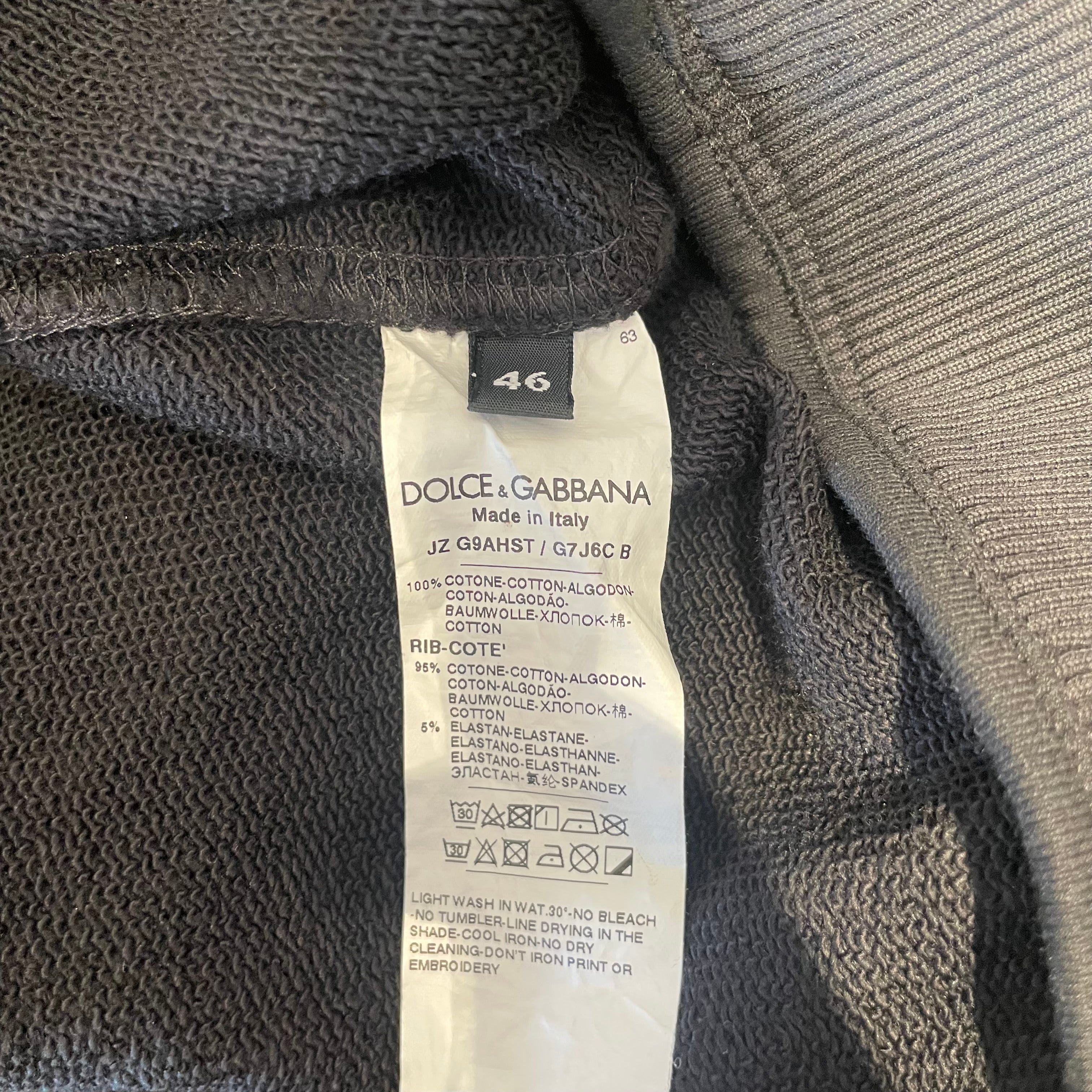 DOLCE&GABBANA/Sweatshirt/46/Cotton/BLK/circular DG logo graphic view 4
