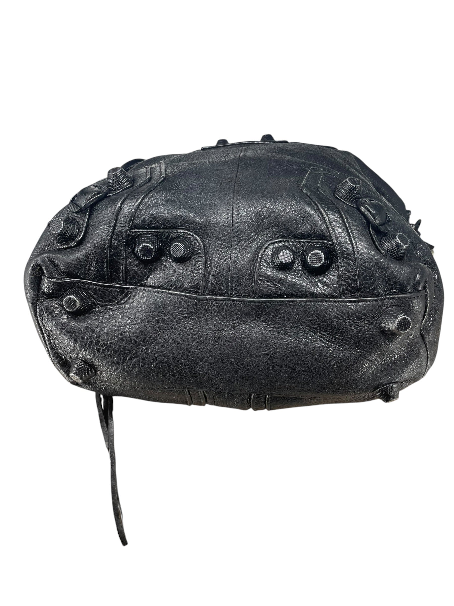 BALENCIAGA/Bag/Leather/BLK/BLK CITY BAG WITH STRAPS view 6