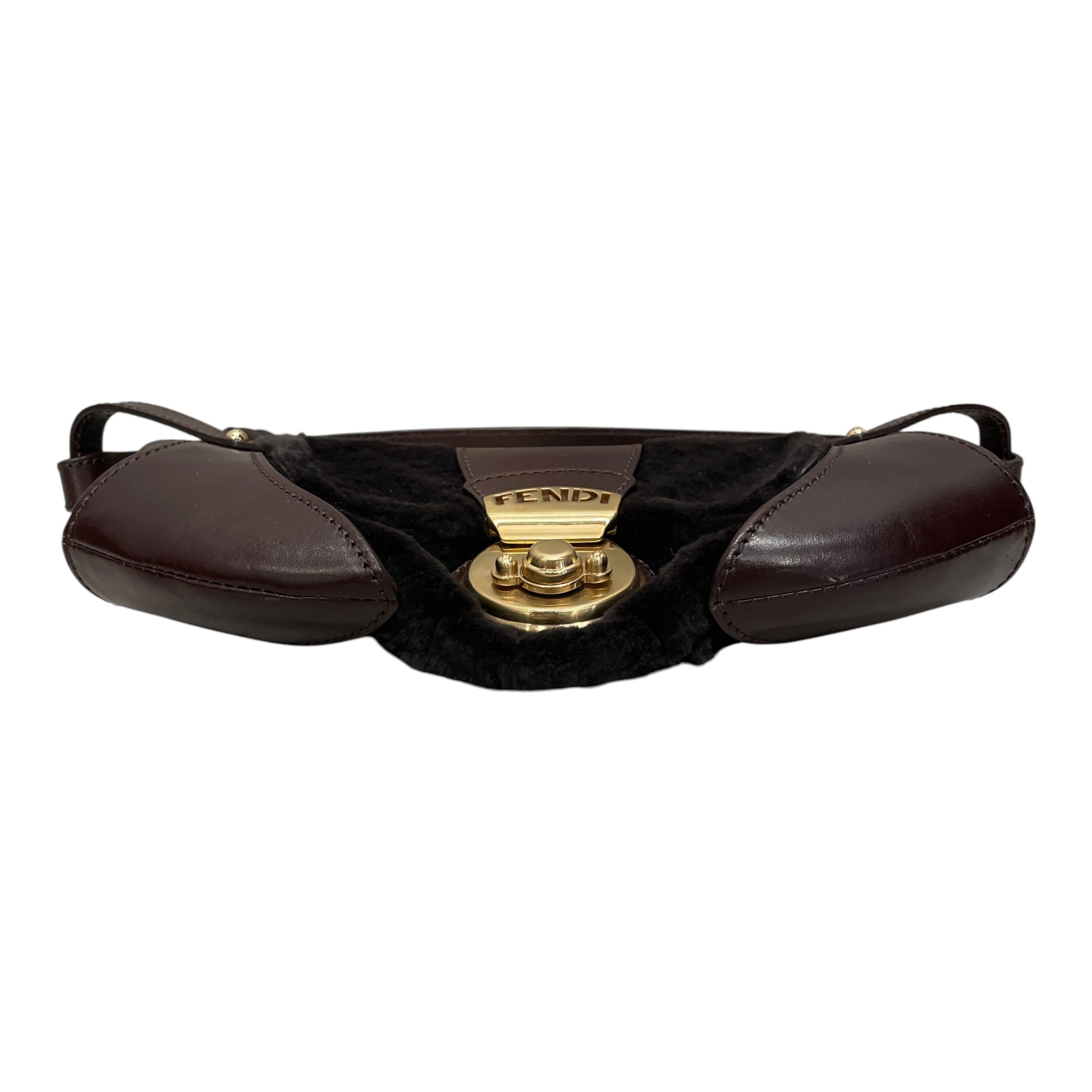 FENDI/Hand Bag/Leather/BRW/FF FUR COMPILATION BAG view 3