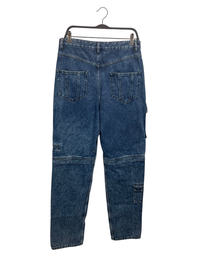 ISABEL MARANT/Cargo Pants/40/Denim/BLU/STRAIGHT LEG CARGO