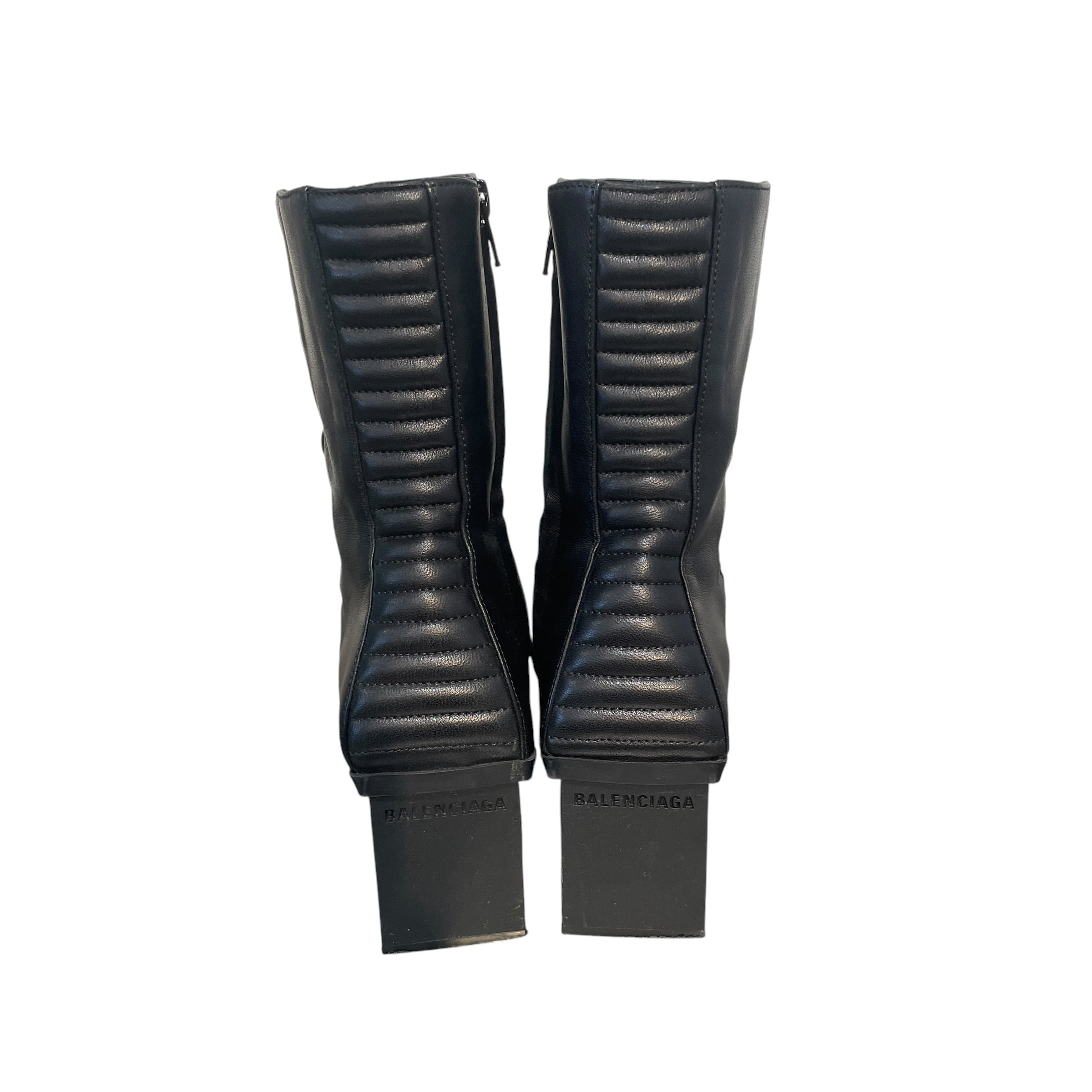 BALENCIAGA/Long Boots/EU 38/Leather/BLK/Biker Boots view 4