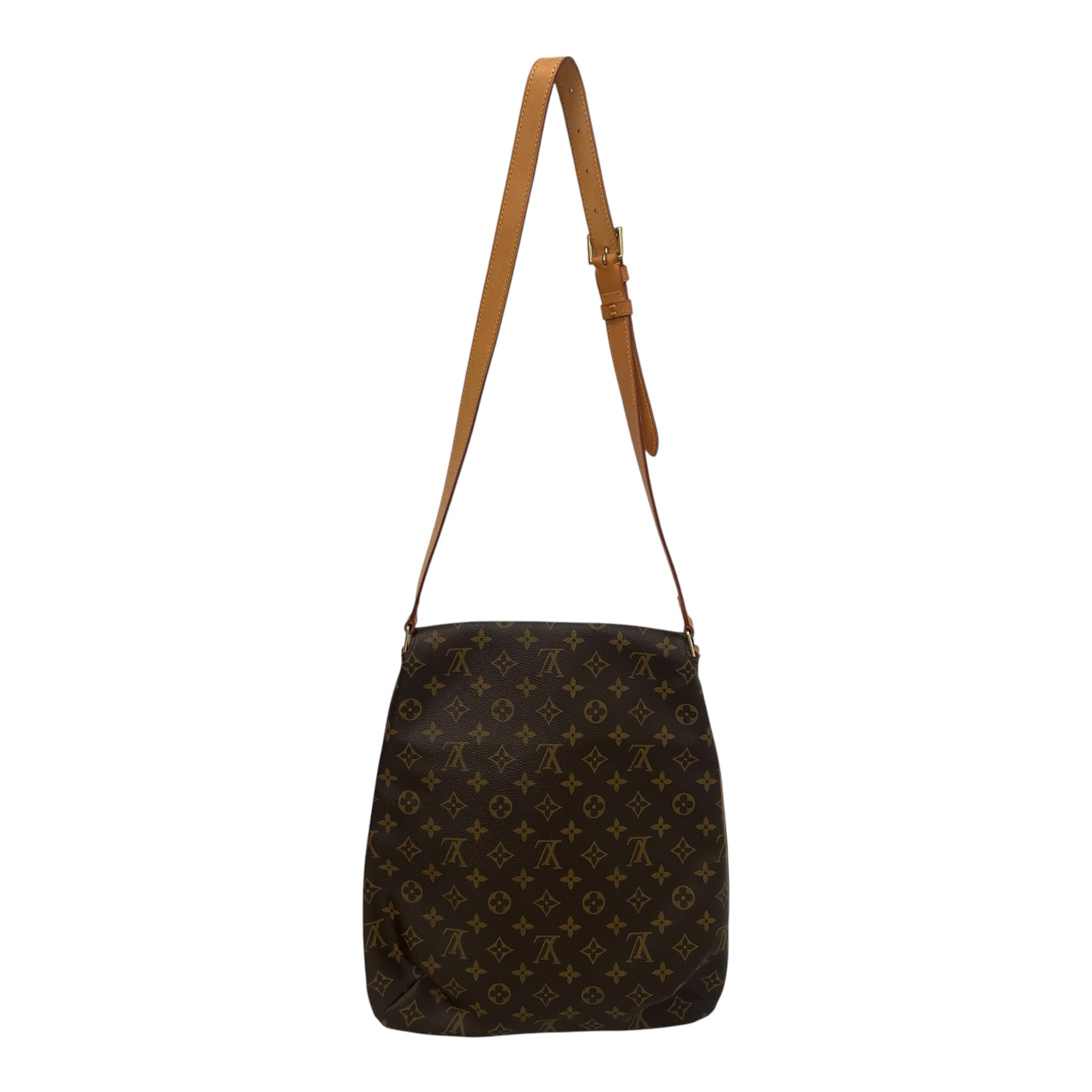 LOUIS VUITTON/Cross Body Bag/Hombre Check/Leather/BRW/Musette Messenger Bag view 2