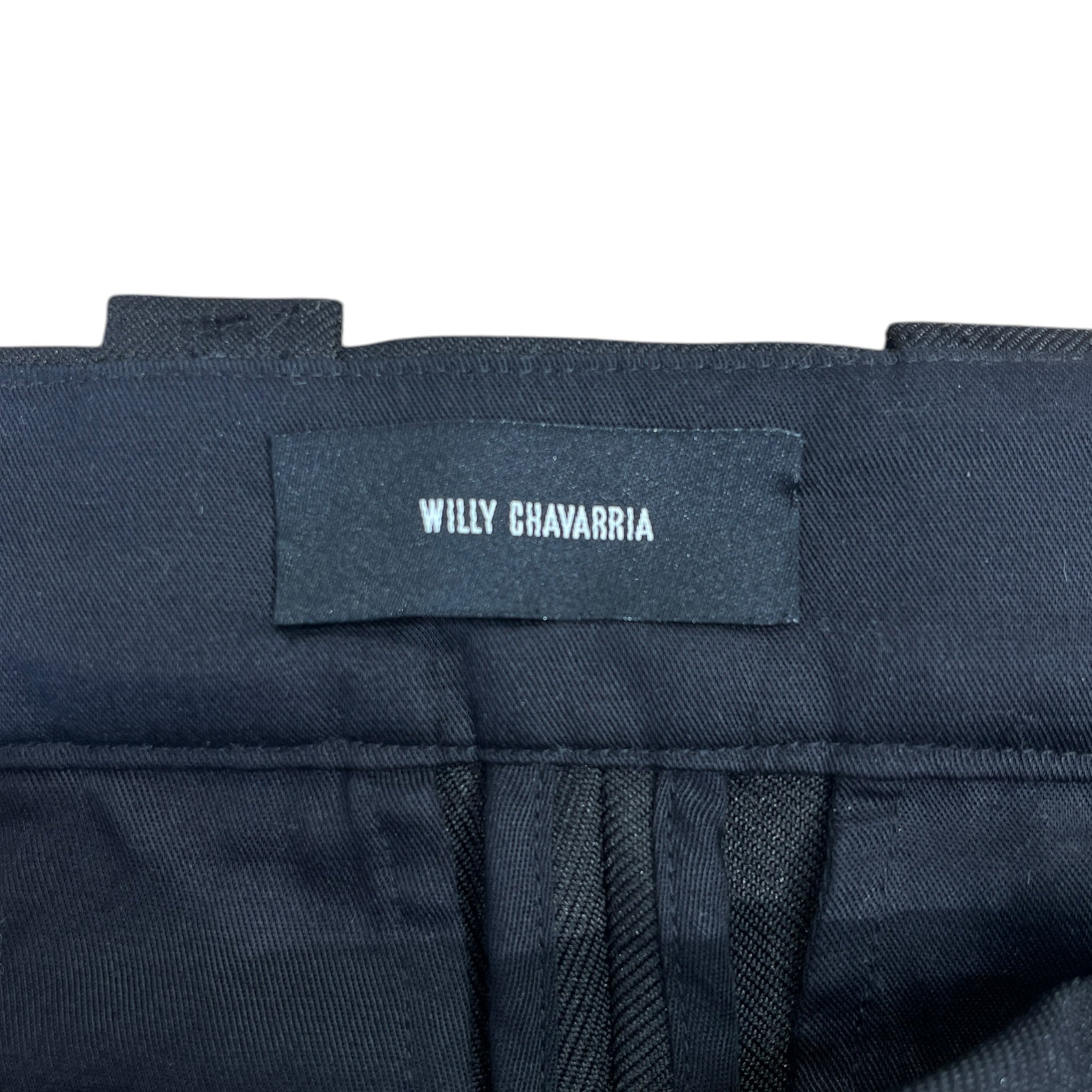 WILLY CHAVARRIA/Pants/M/Polyester/BLK/WIDE LEG/HIGH WAIST view 3