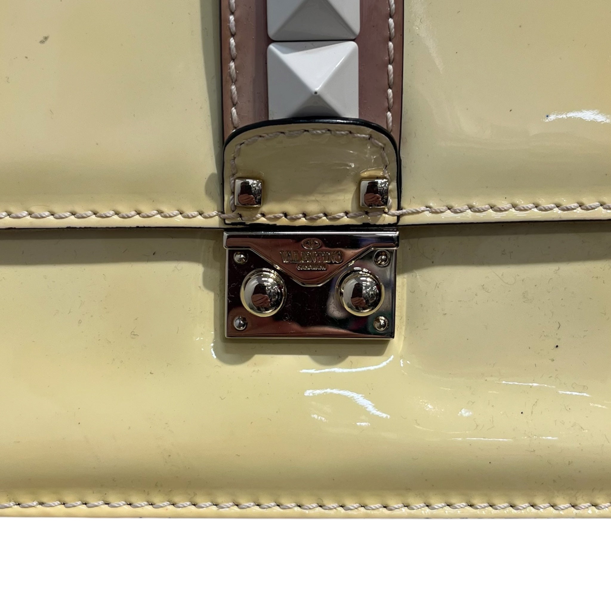 VALENTINO GARAVANI/Hand Bag/Leather/IVR/STUDDED CLASP view 3