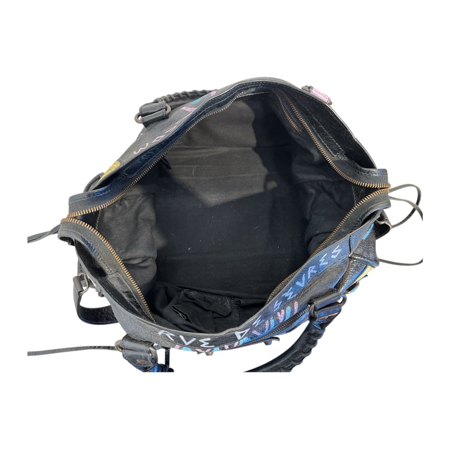 BALENCIAGA/Hand Bag/Graphic/BLK/GRAFFITI CITY BAG view 3