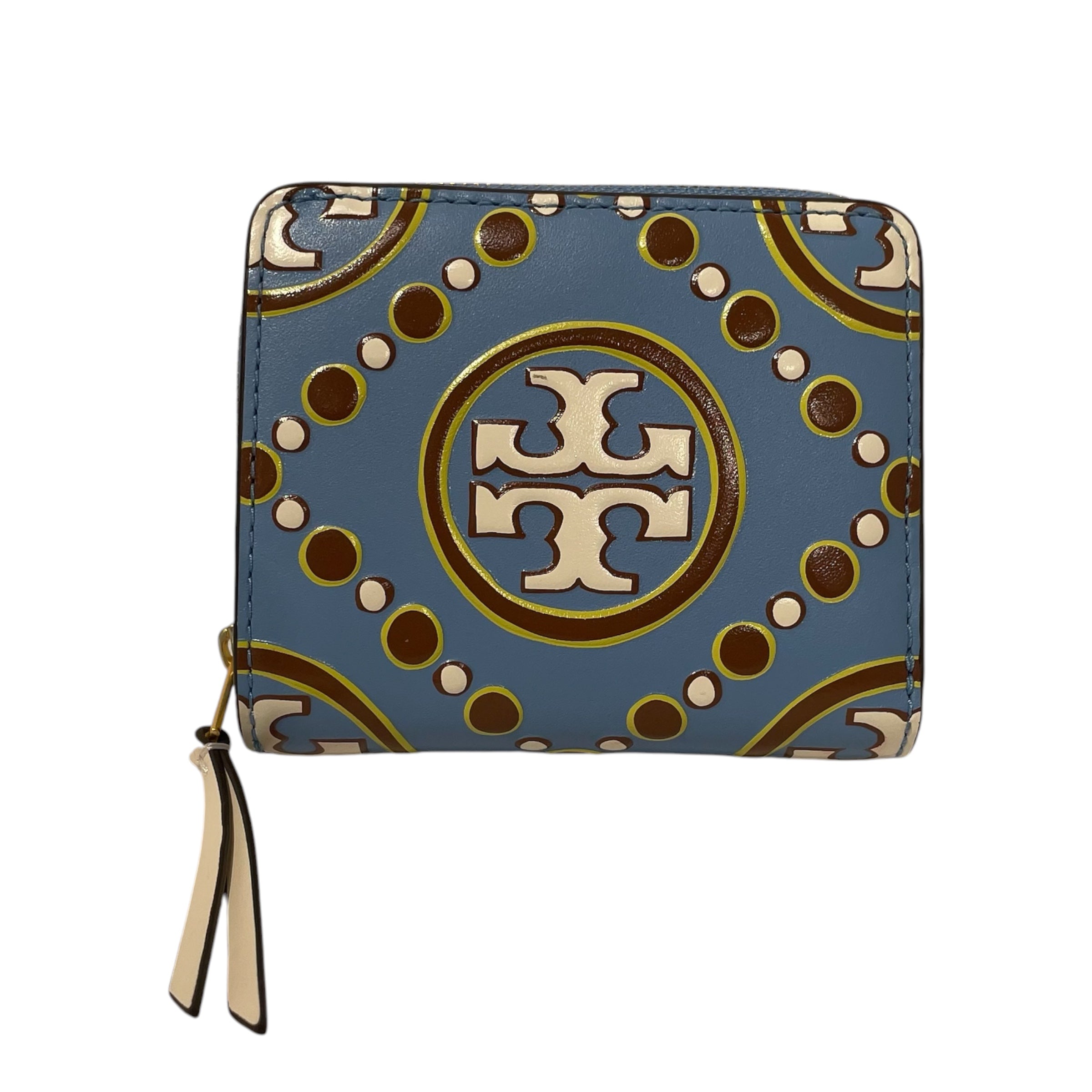TORY BURCH/Bifold Wallet/All Over Print/Leather/BLU/L's/ view 1