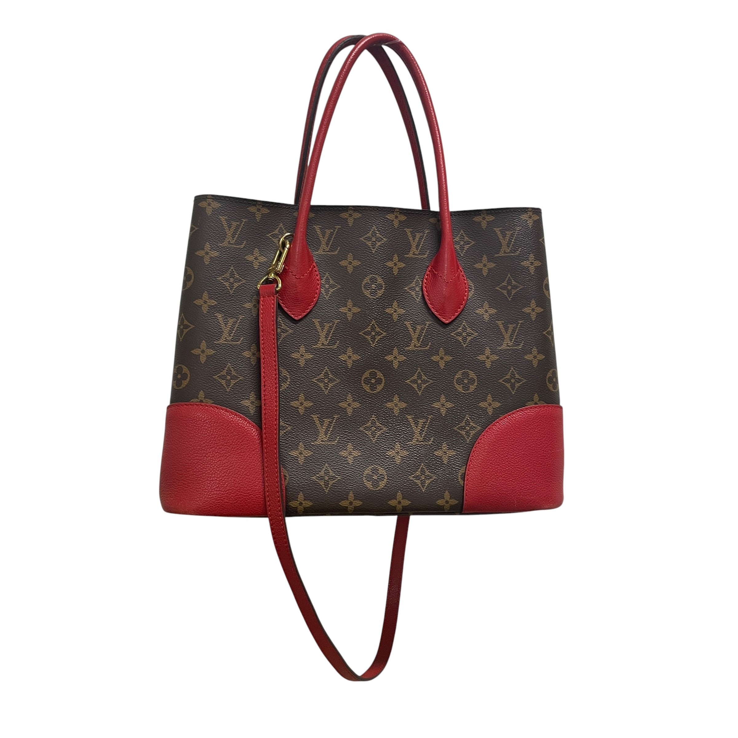 LOUIS VUITTON/Hand Bag/Monogram/Leather/BRW/Q3CGQ8R/RED TRIM/FLANDRIN view 2