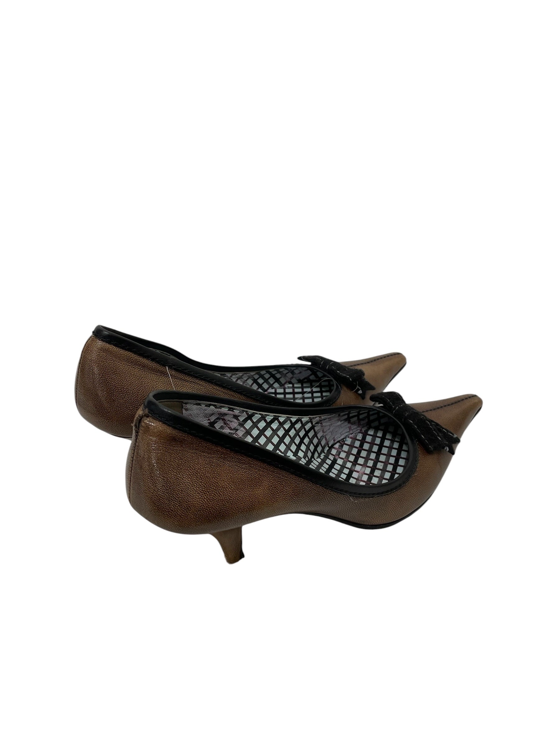 MIU MIU/Heels/EU 39.5/Leather/BRW/V-Tip/ view 4