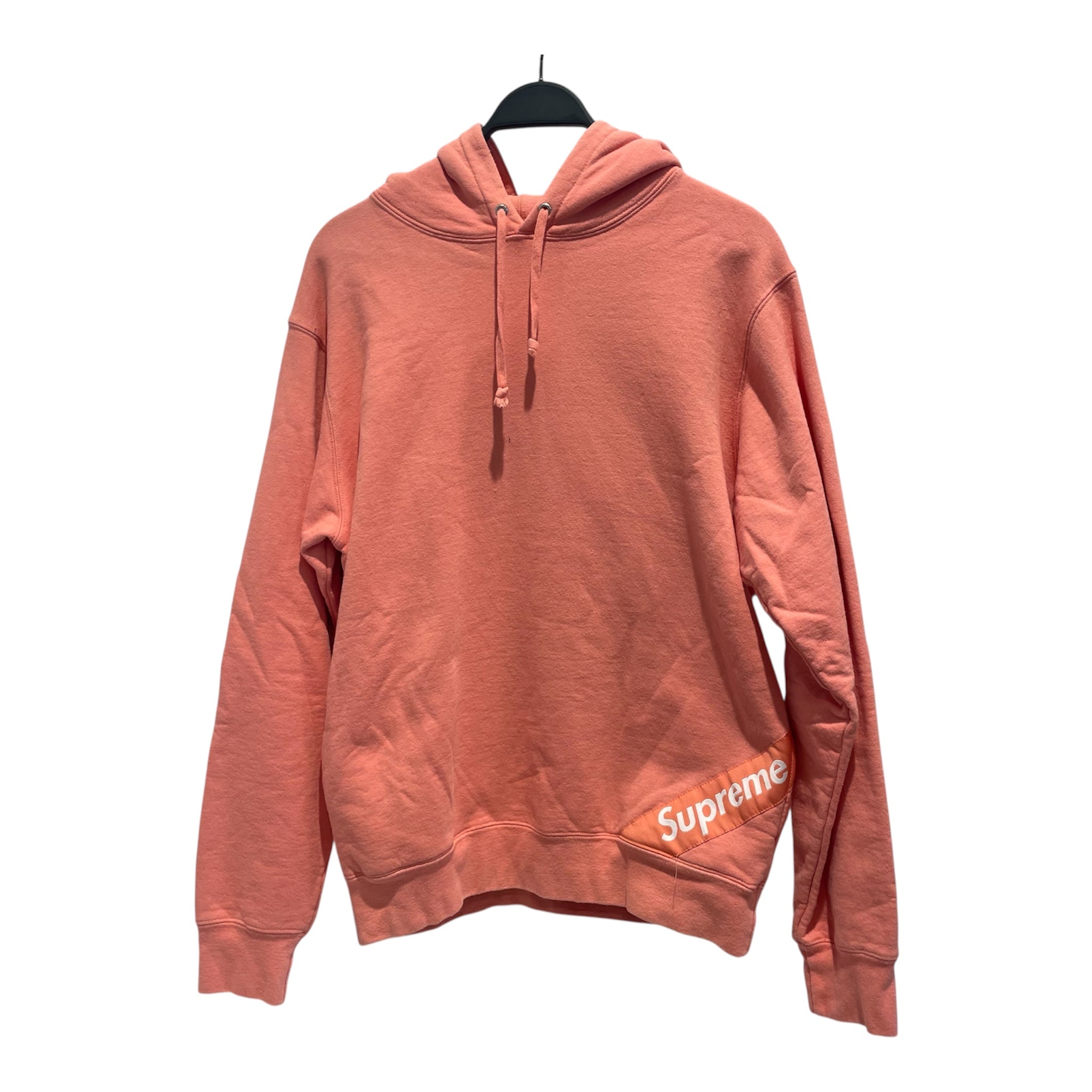 Supreme/Hoodie/L/Cotton/PNK/left pocket wording view 1
