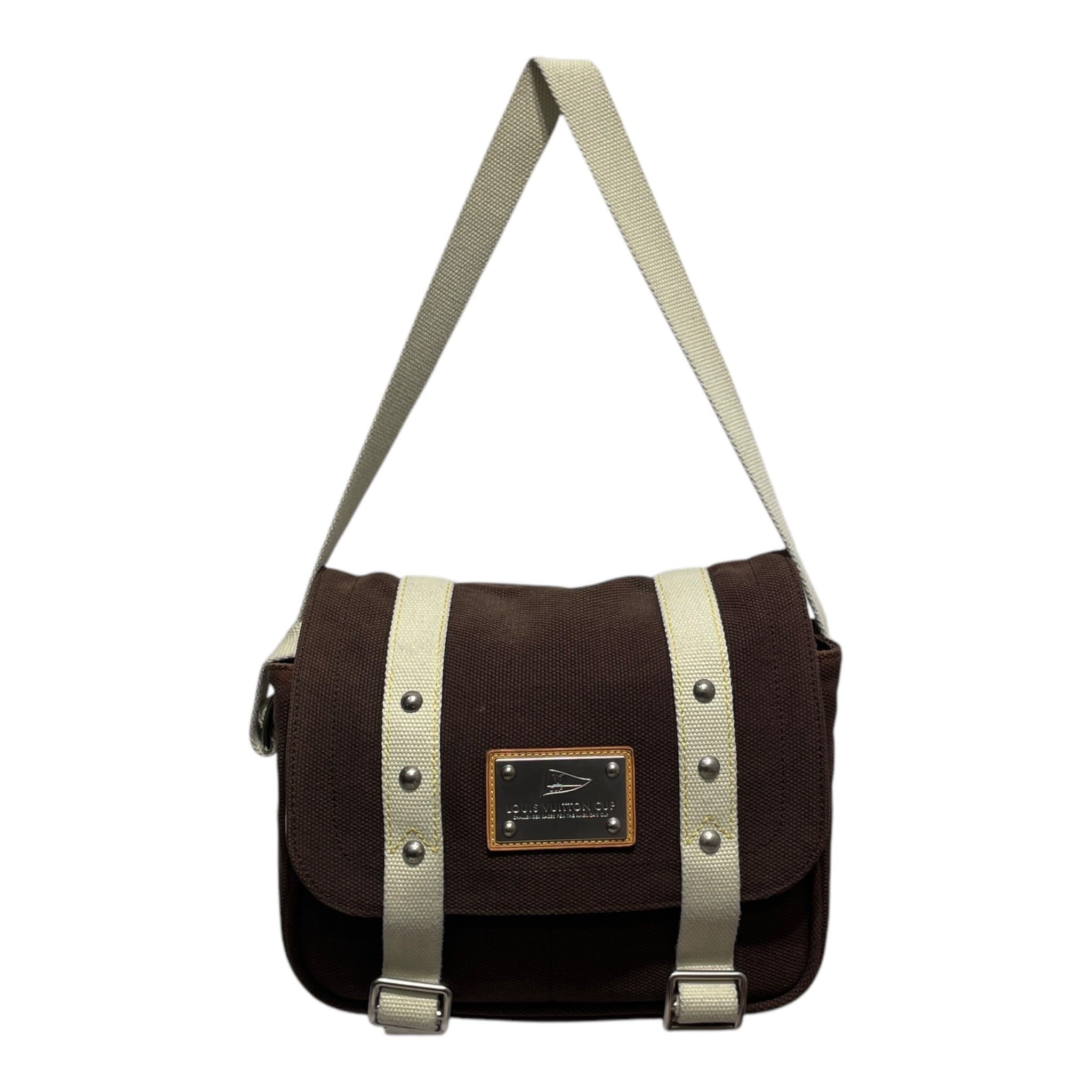 LOUIS VUITTON/Cross Body Bag/OS/Cotton/BRW/ANTIGUA BESACE PM view 1