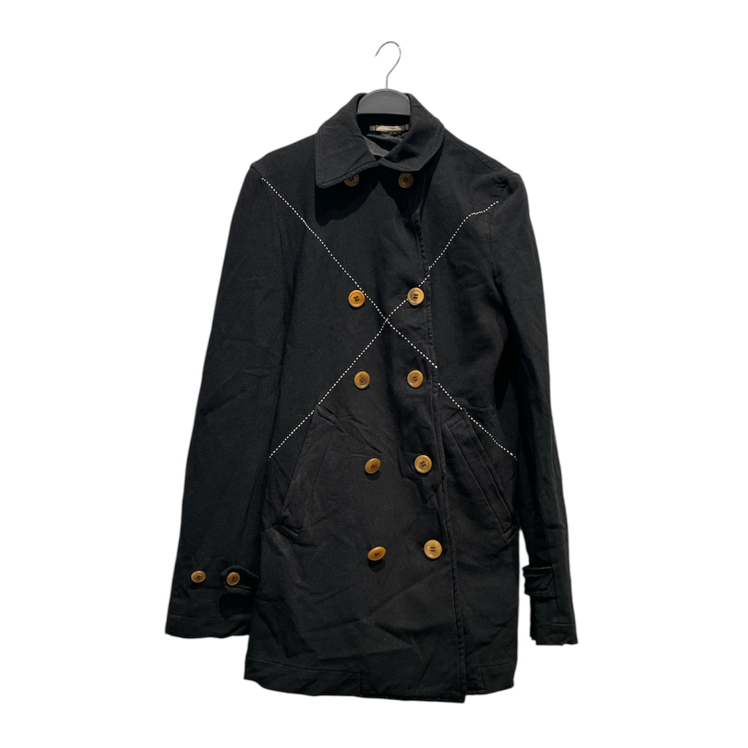 COMME des GARCONS HOMME PLUS/Coat/M/Cotton/BLK/EVERGREEN view 1