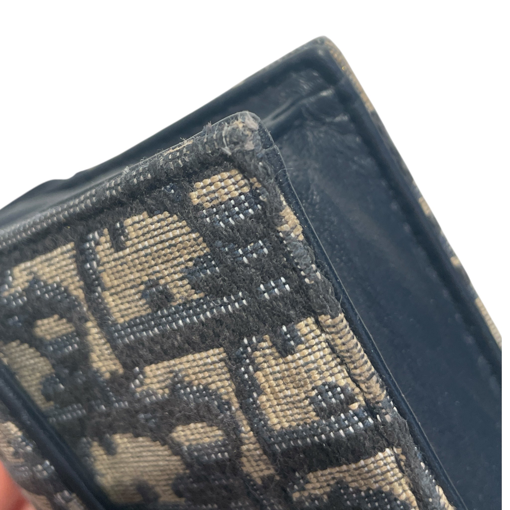 Christian Dior/Coin Wallet/Monogram/Cotton/BLU/L's/saddle bloom card holder view 4