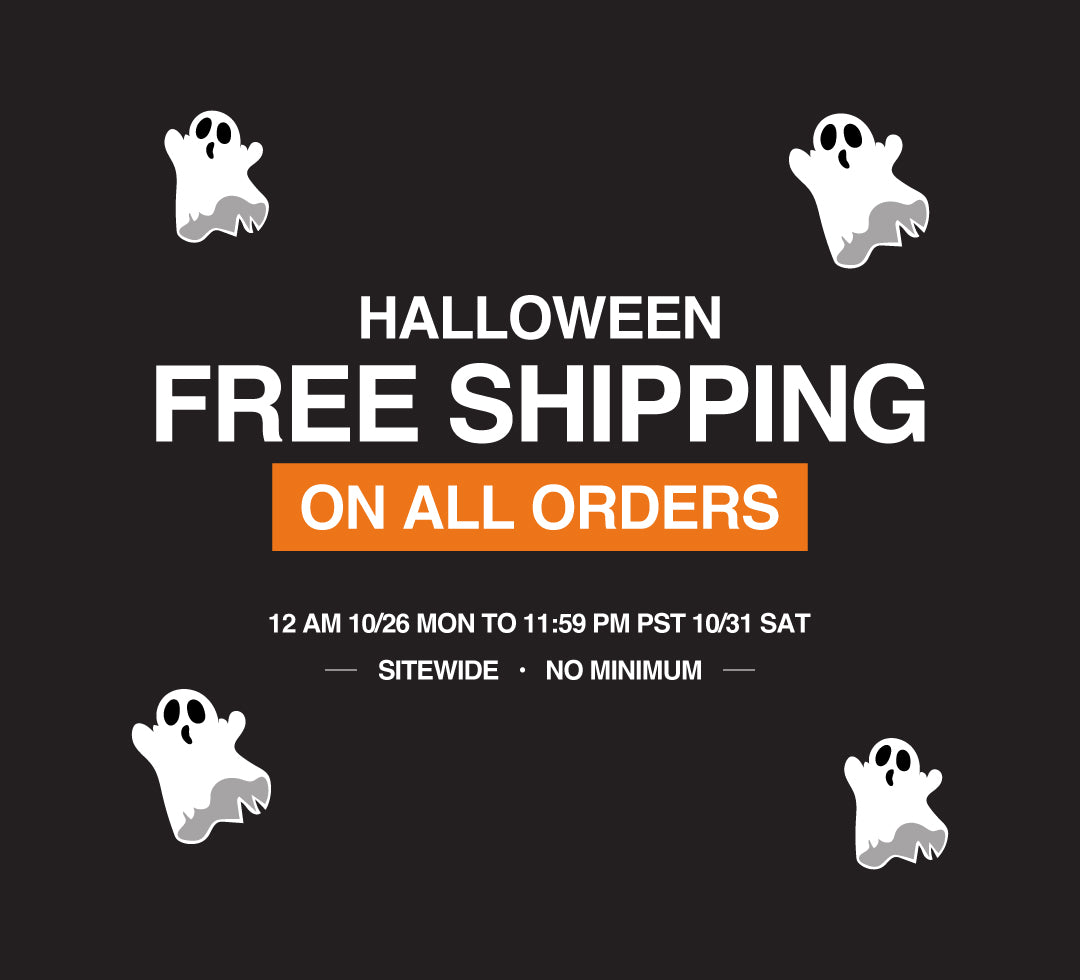 2nd street logo in orange, halloween free shipping on all orders 12am 10/26 monday to 11:59pm PST 10/31 saturday sitewide no minimum