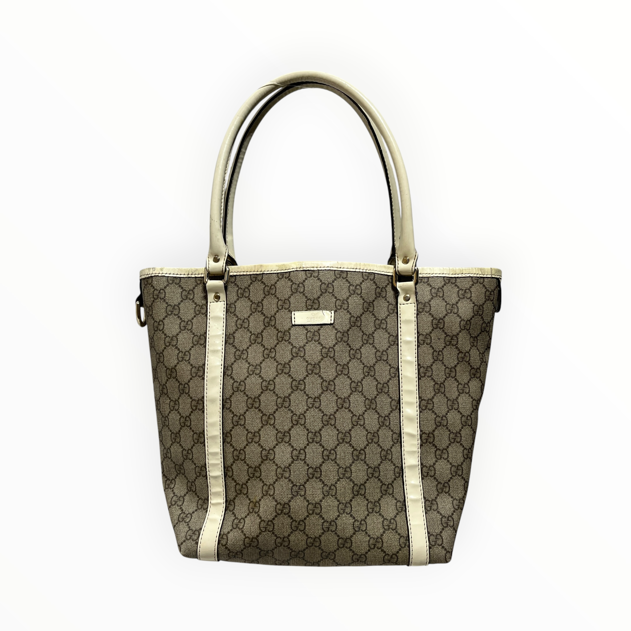 GUCCI/Tote Bag/Monogram/Leather/BEG/gg supreme joy tote view 1