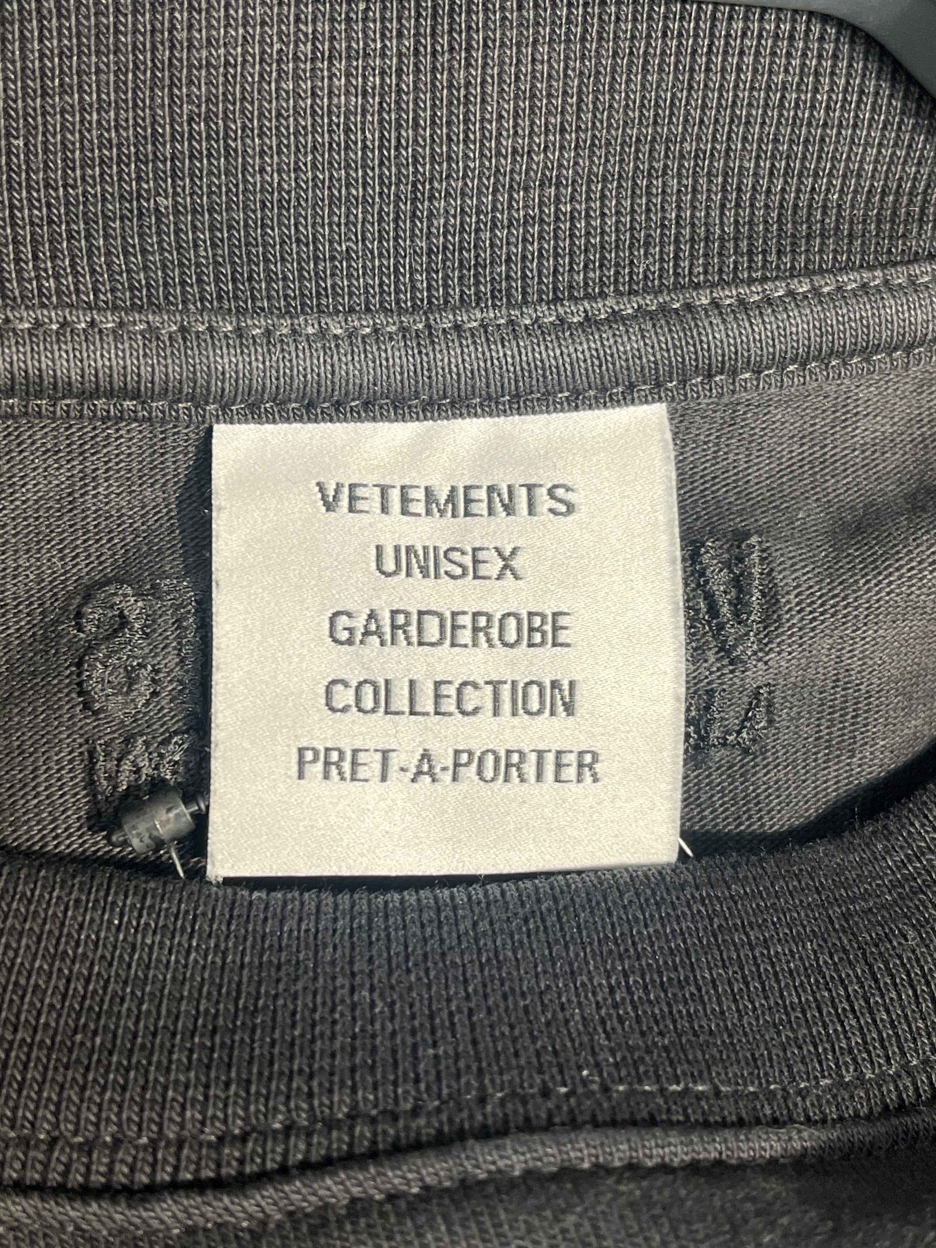 VETEMENTS/LS T-Shirt/XS/Cotton/BLK/Graphic/TRIBAL GRAPHIC CHEST view 3