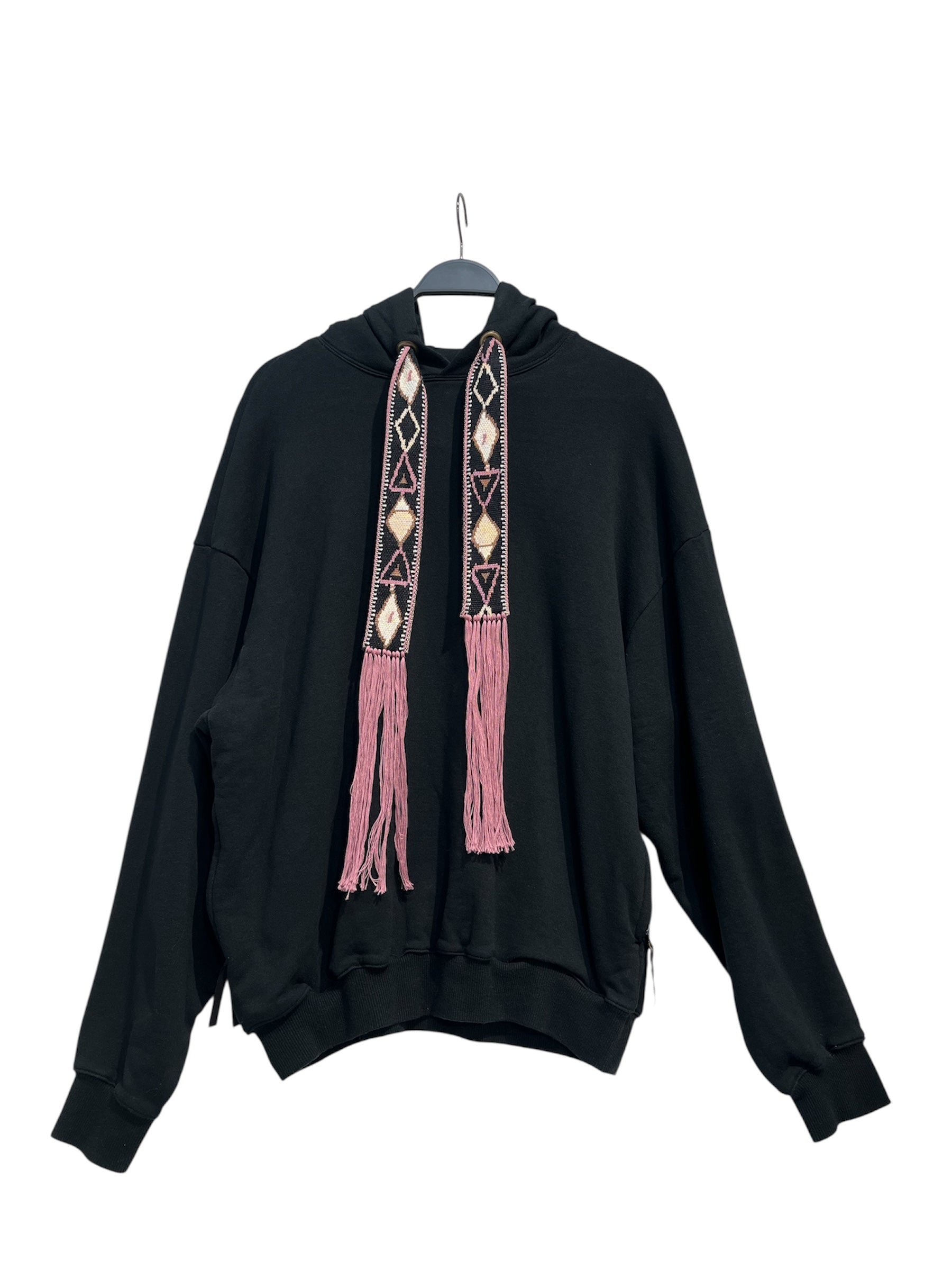KAPITAL/Hoodie/3/Cotton/BLK/JUMBO DRAWSTRING HOODIE view 1