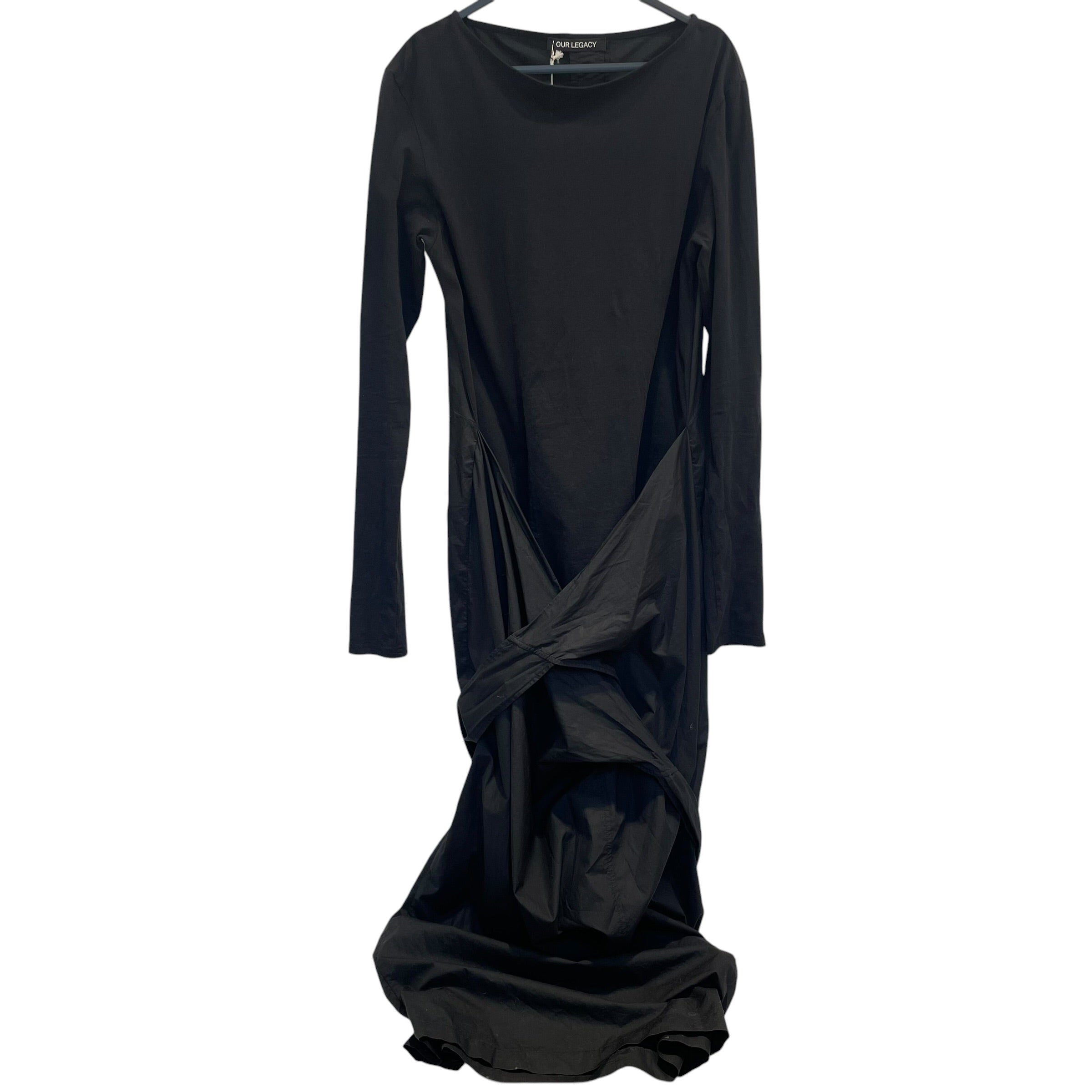 OUR LEGACY/LS Dress/36/Cotton/BLK/Maxi Length/TWISTED MAXI view 1