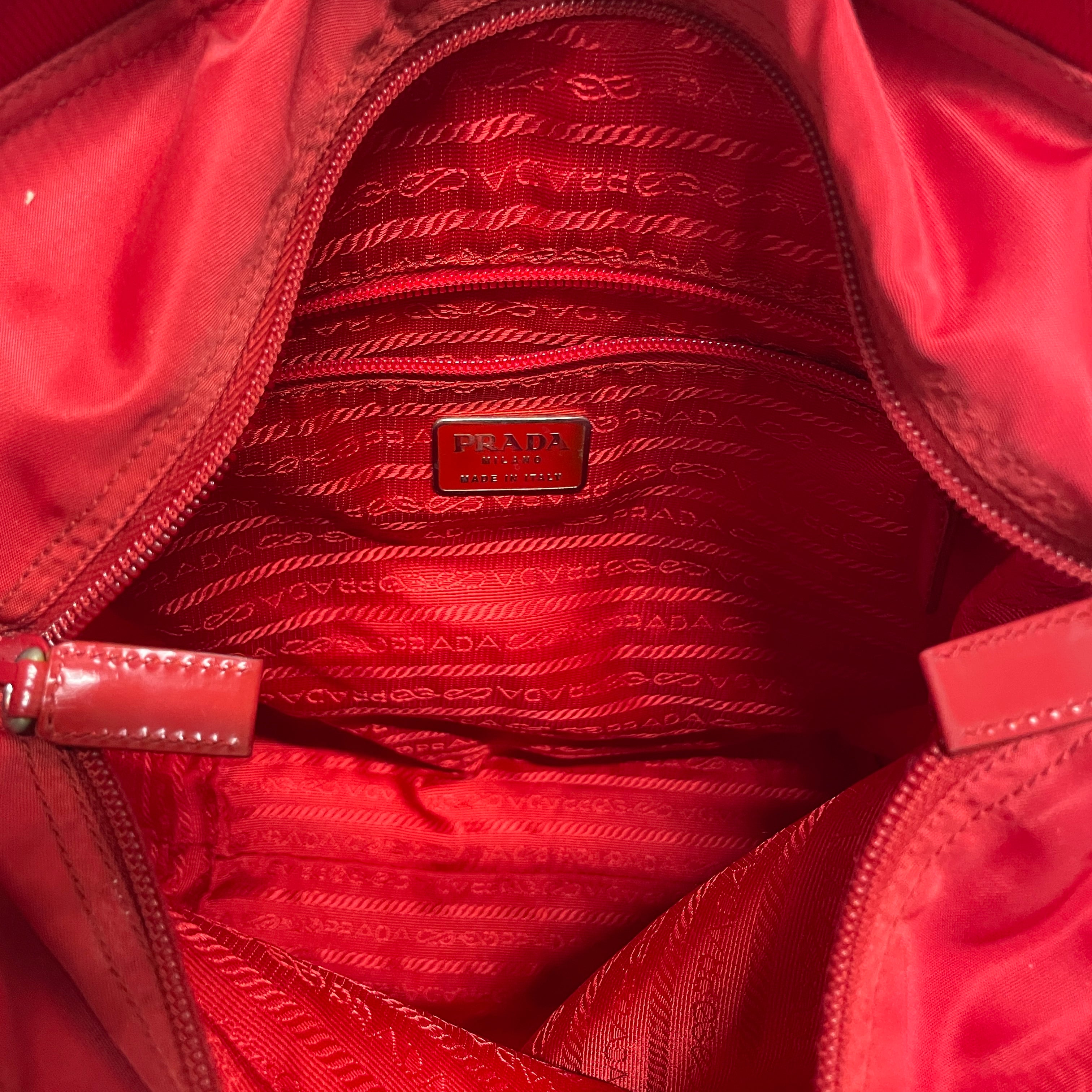 PRADA/Hand Bag/Nylon/RED/7RMWC6Y/ALL RED view 4