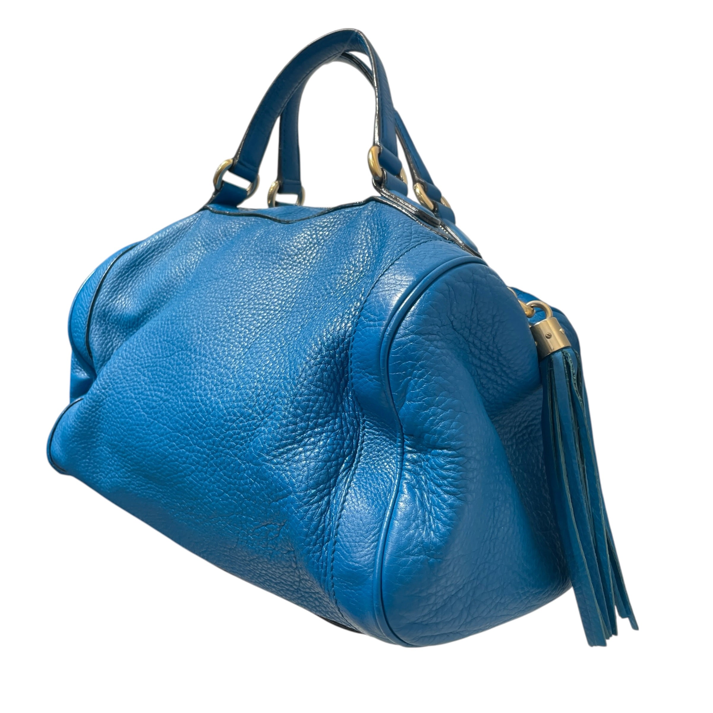 GUCCI/Hand Bag/Leather/BLU/Calfskin Medium Soho Boston view 4
