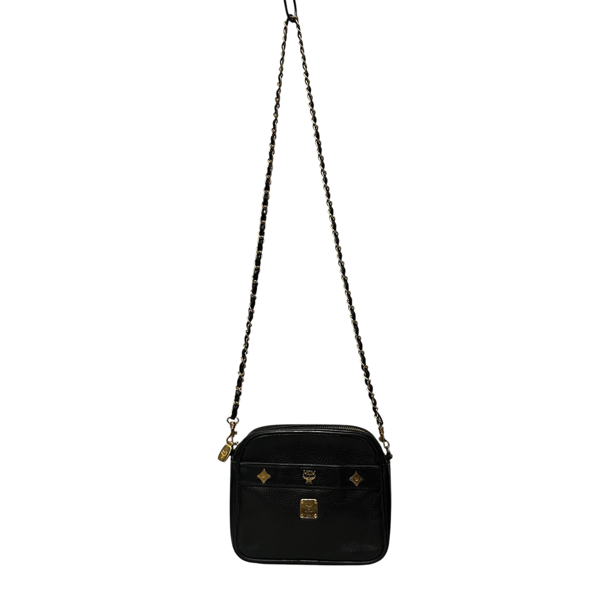 MCM/Cross Body Bag/Leather/BLK/chain view 1