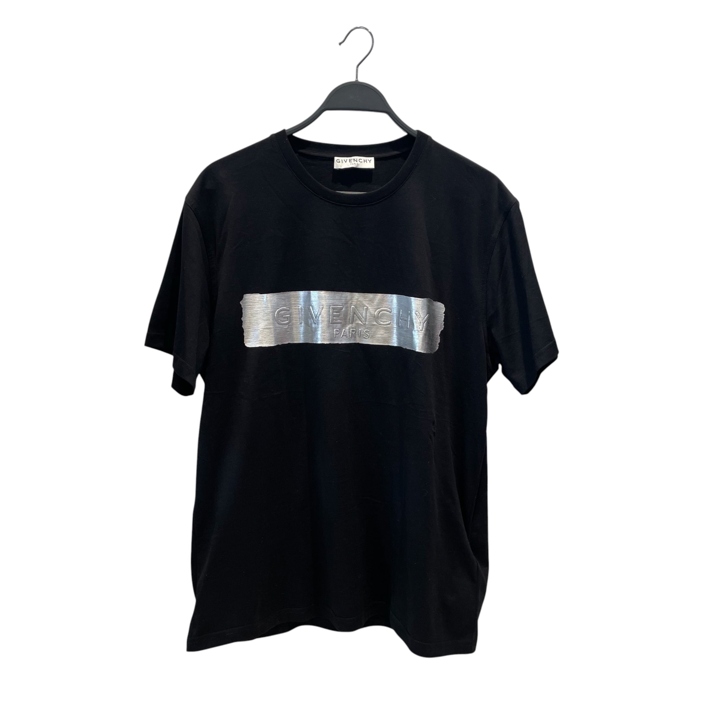 GIVENCHY/T-Shirt/M/Cotton/BLK/SILVER LOGO TEE view 1