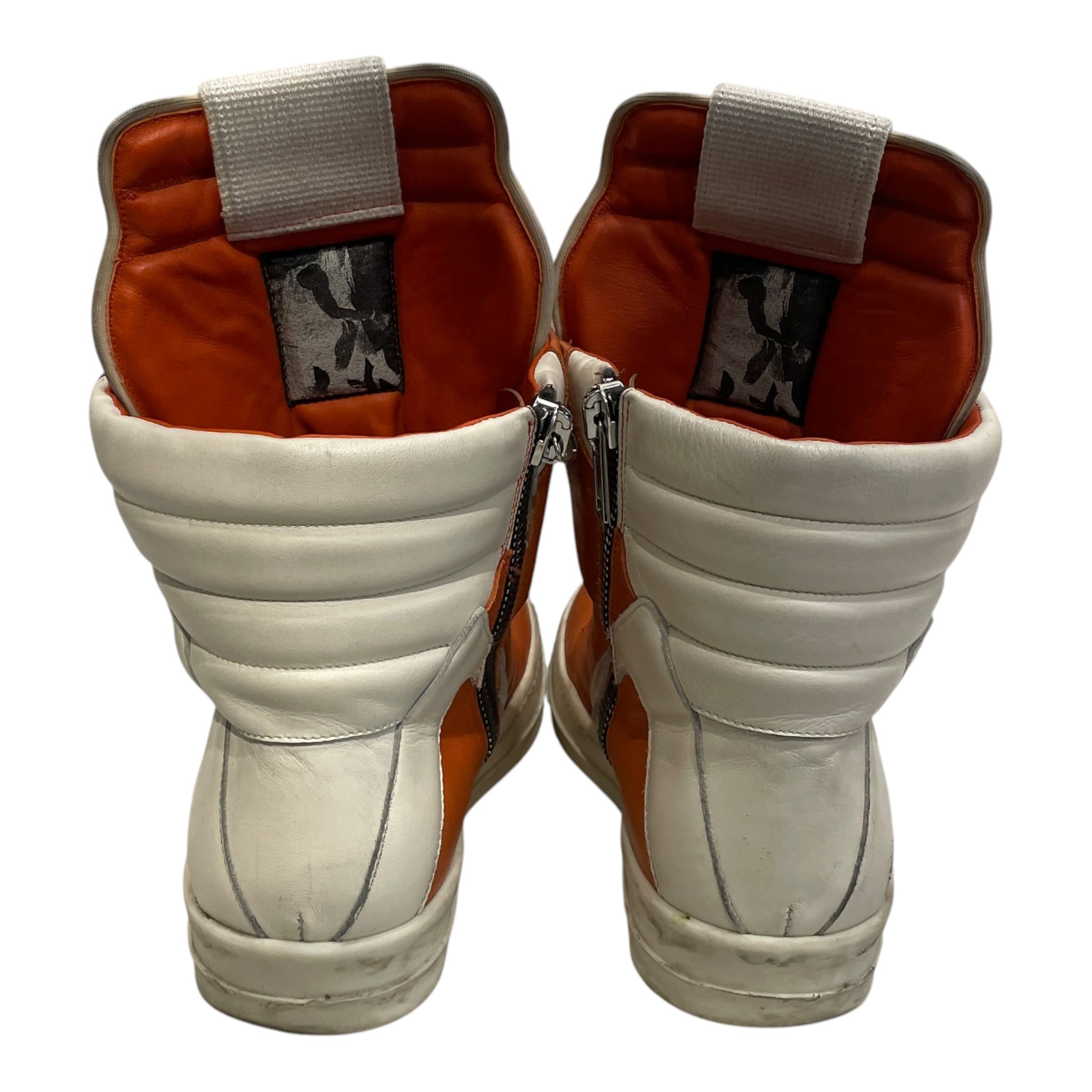 Rick Owens/Hi-Sneakers/EU 42/Leather/ORN/37680 ORANGE GEOBASKETS view 3