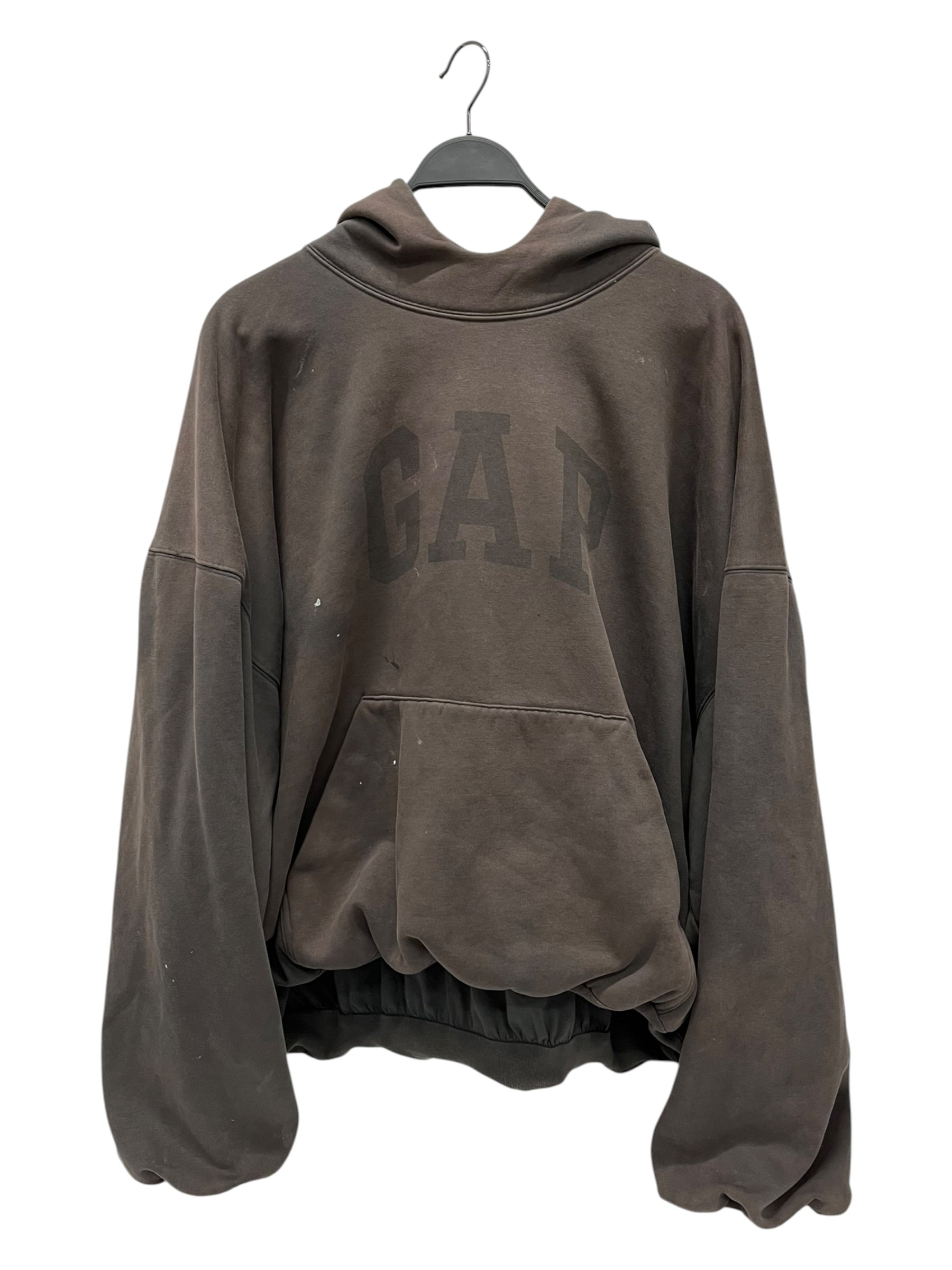 YEEZY GAP ENGINEERED BY BALENCIAGA/Hoodie/L/Graphic/Cotton/GRY/Oversize/dove back- faded grey paint view 1