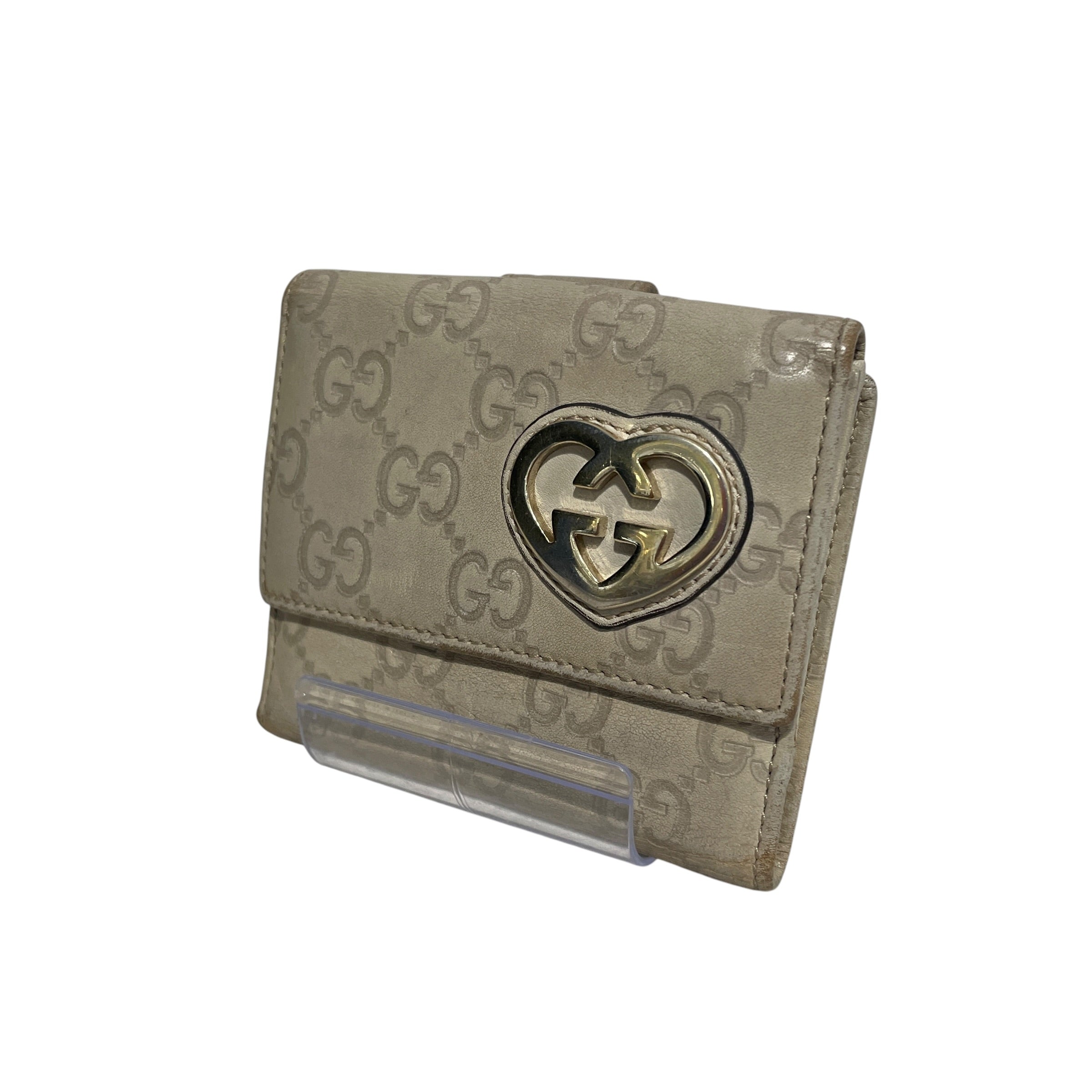 GUCCI/Wallet/Monogram/Leather/GRY/Lovely Heart Wallet view 1