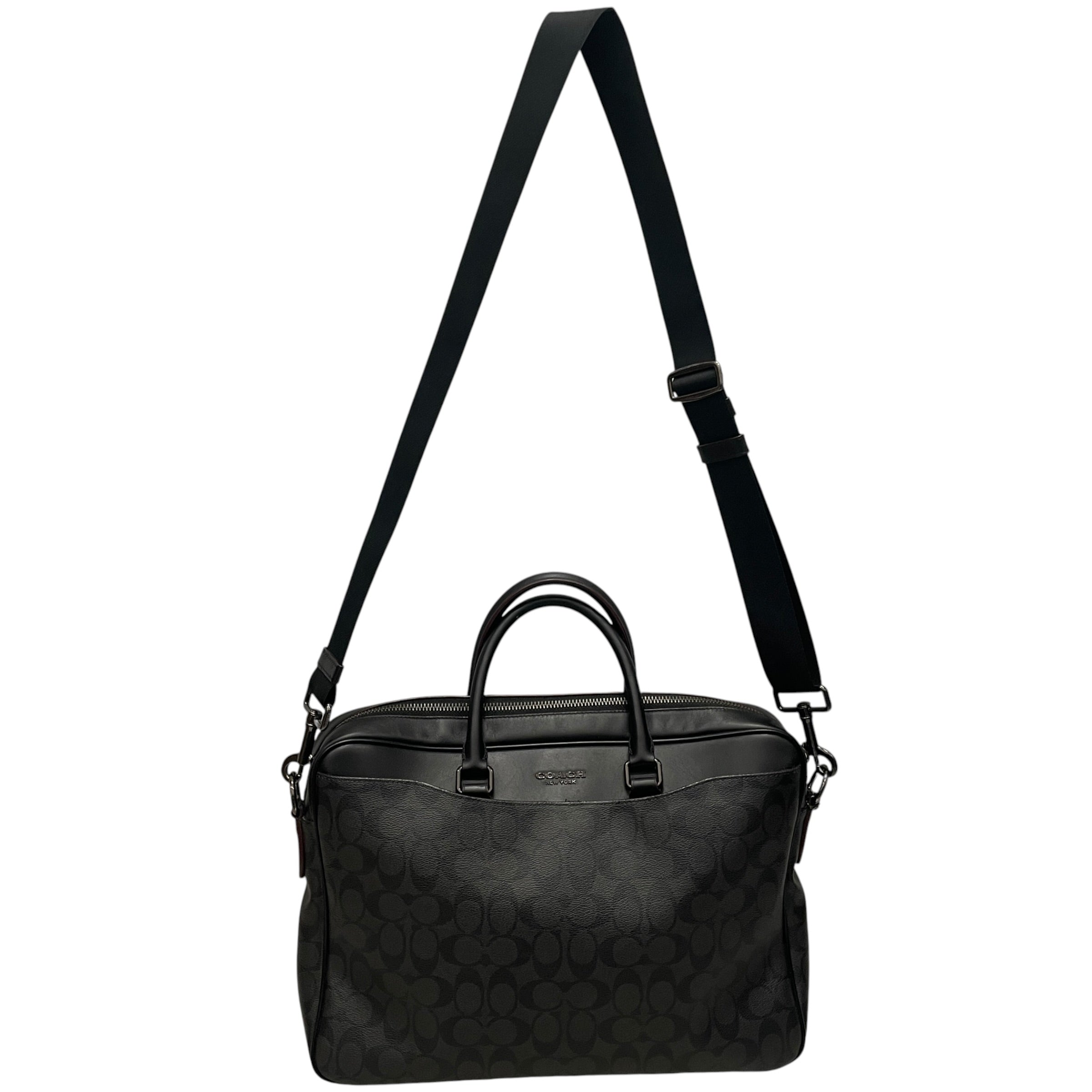 COACH/Briefcase/All Over Print/Leather/BLK/Beckett Slim view 1