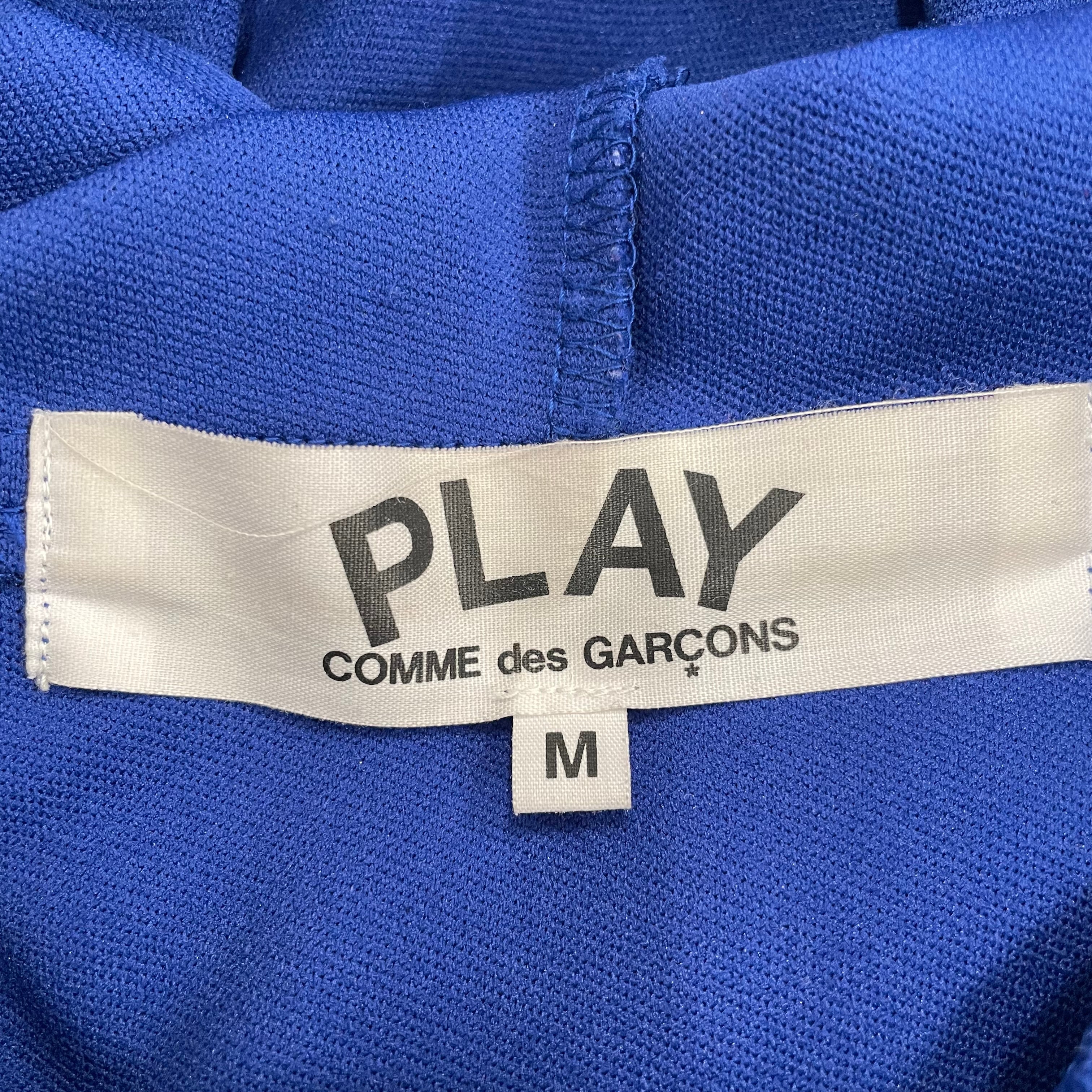 PLAY COMME des GARCONS/Zip Up Hoodie/M/Polyester/BLU/BLCKHEART view 3
