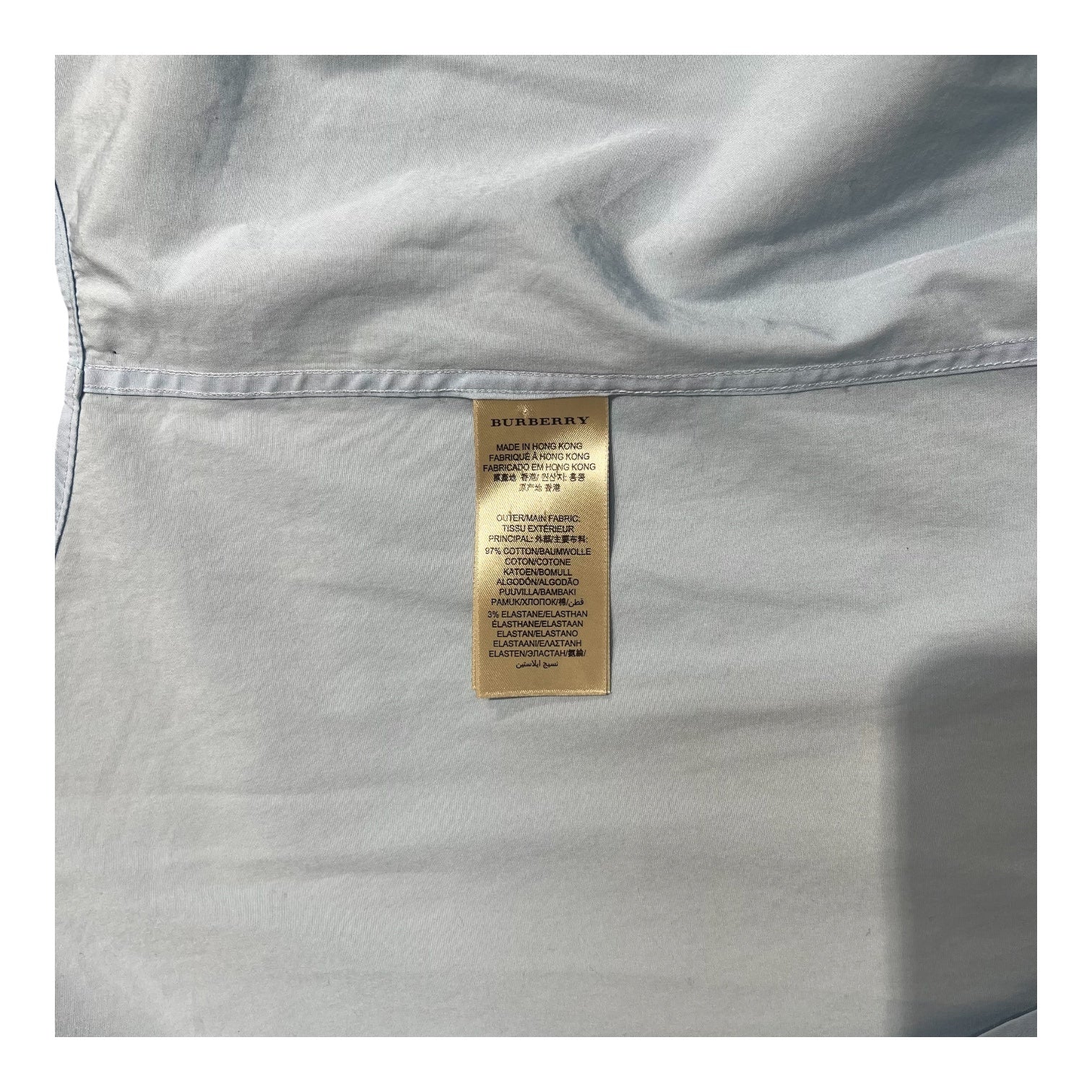 BURBERRY BRIT/LS Shirt/M/Cotton/BLU/LIGHT BLUE, CHEST LOGO view 5