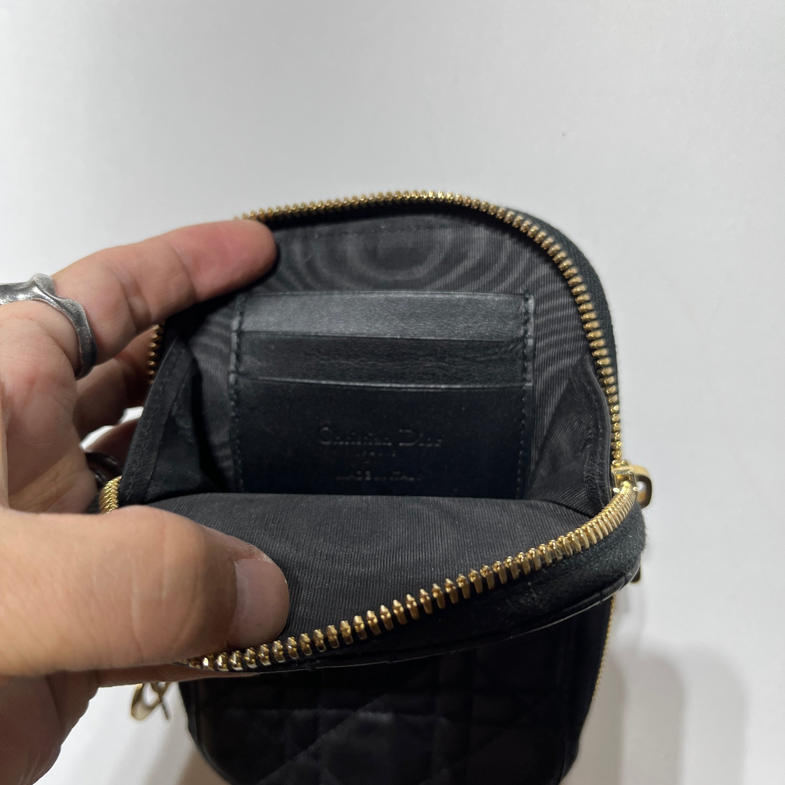 Christian Dior/Cross Body Bag/Leather/BLK/MINI CROSSBODY view 6