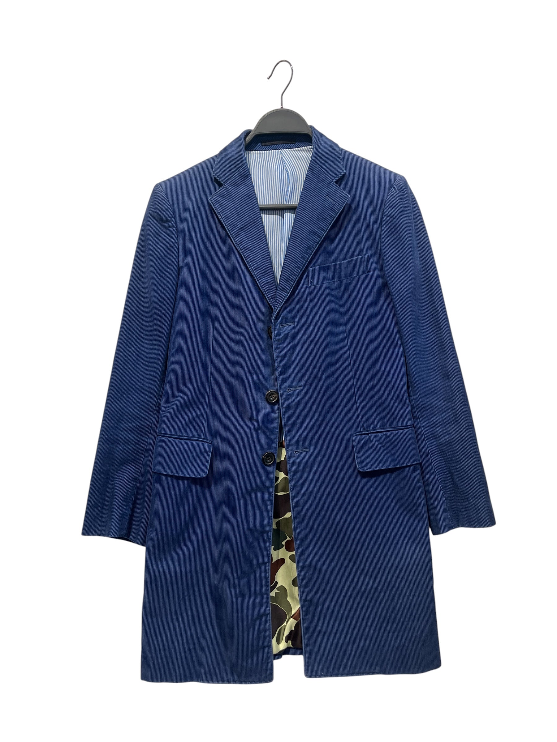 COMME des GARCONS HOMME/Jacket/2/Cotton/NVY/Courd/Stripe/Camo Lining view 1