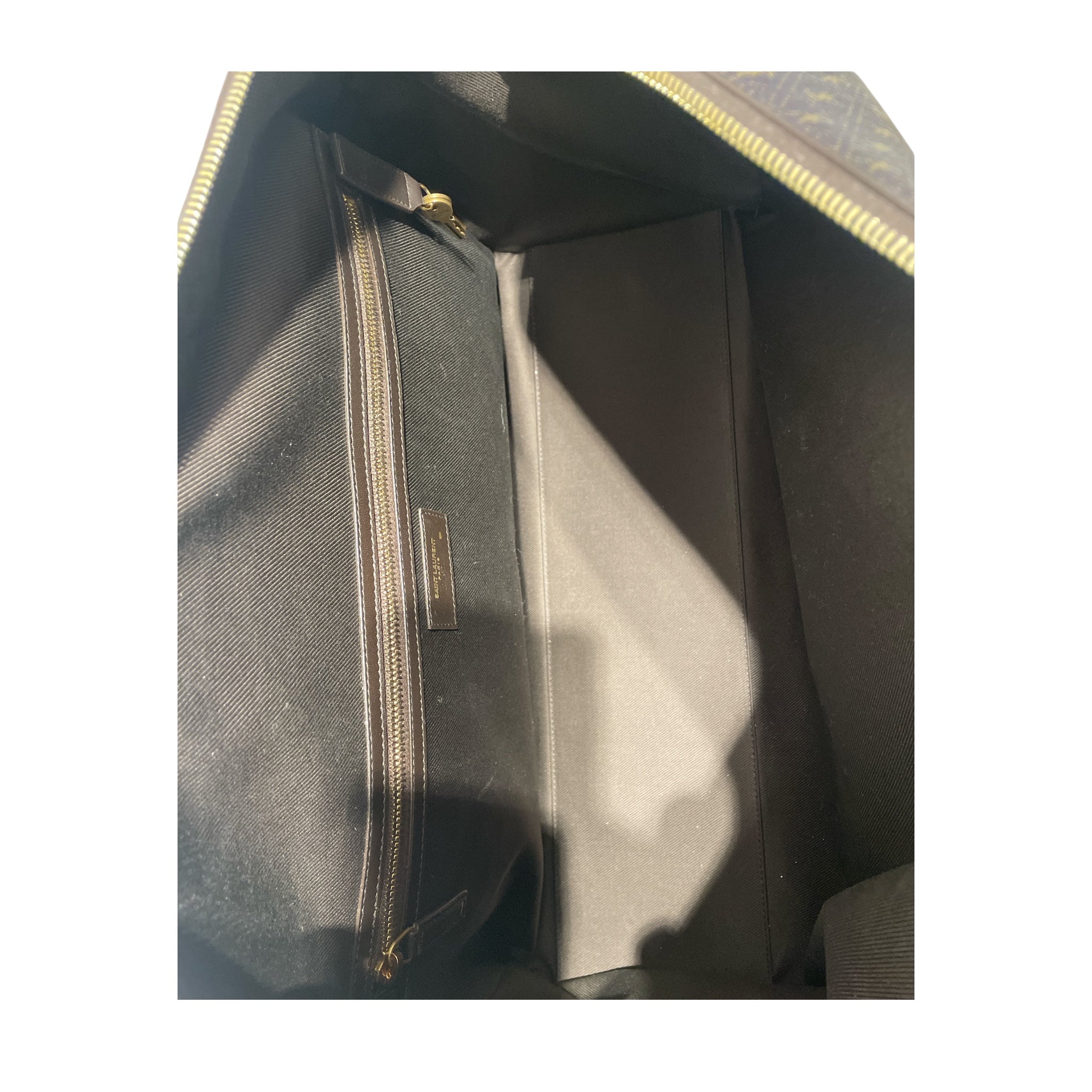 SAINT LAURENT/Luggage/Monogram/Leather/BRW/Duffle 48H view 4