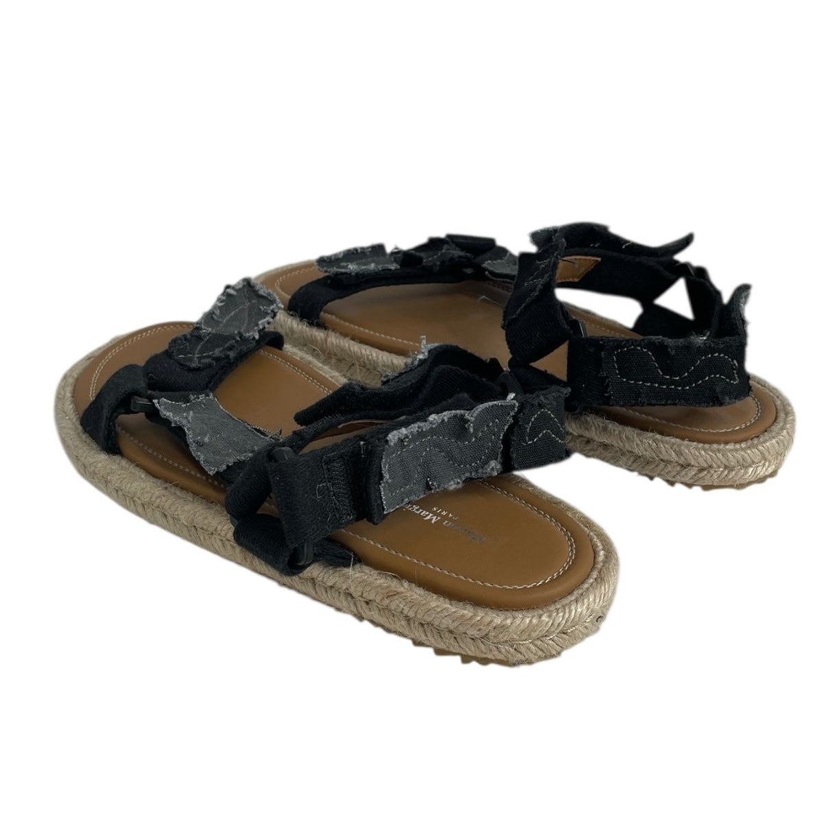 Maison Margiela/Sandals/EU 38/Cotton/BRW/blk straps view 2