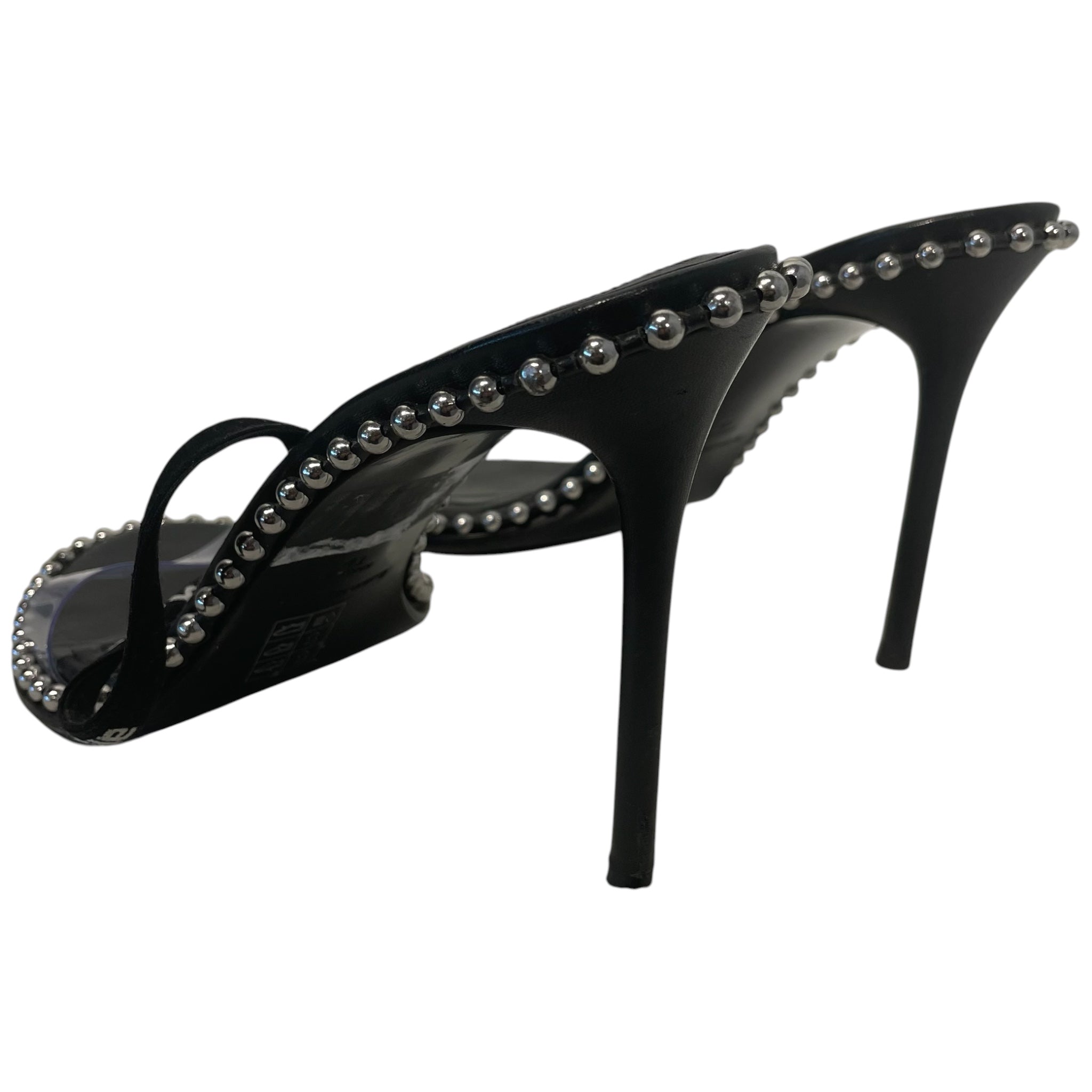 Alexander Wang/Heels/EU 41/Leather/BLK/ALEXANDER WANG SILV BEAD HEELS view 2