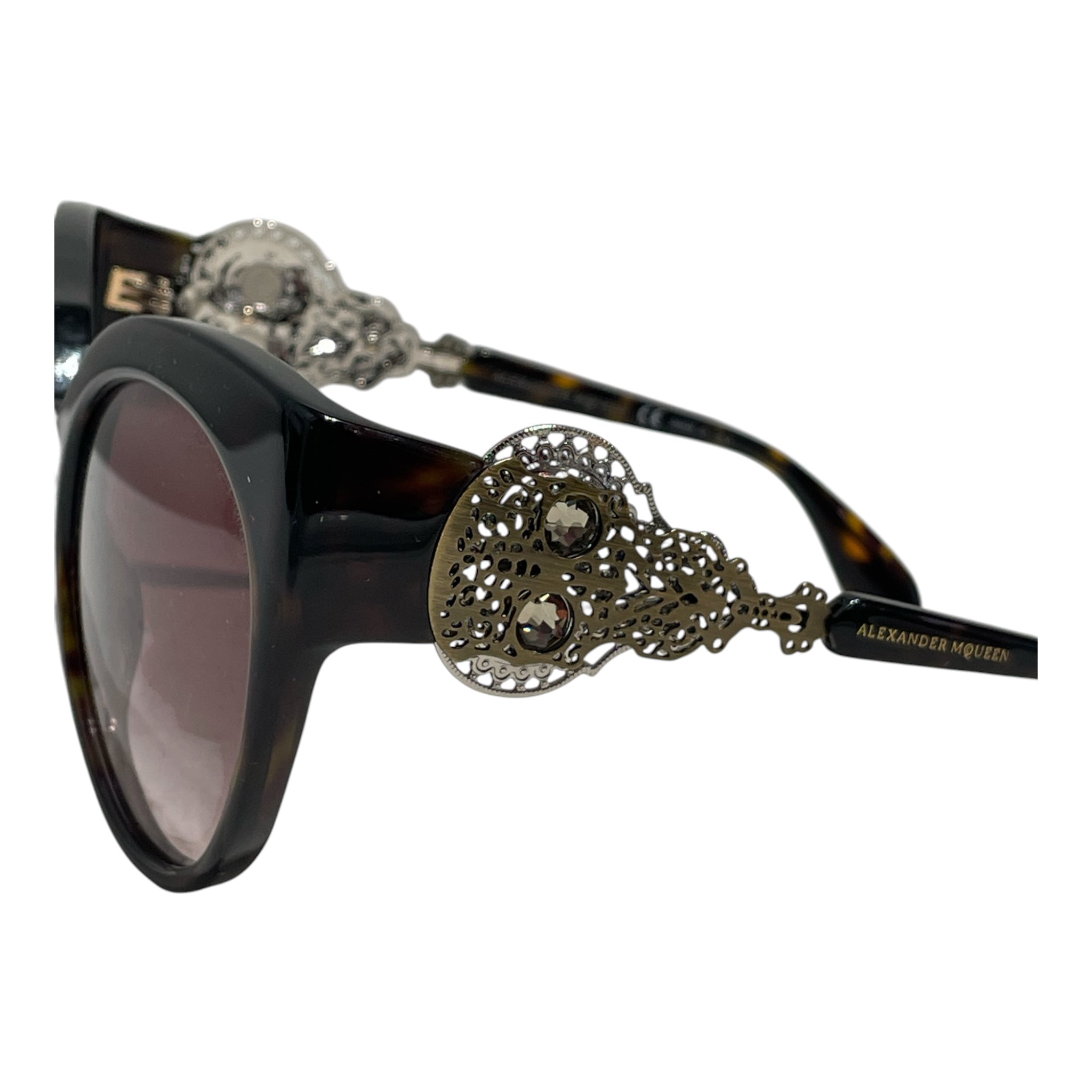 Alexander McQueen/Sunglasses/Plastic/BRW/L's/AMOO61S SKULL FILIGREE view 3