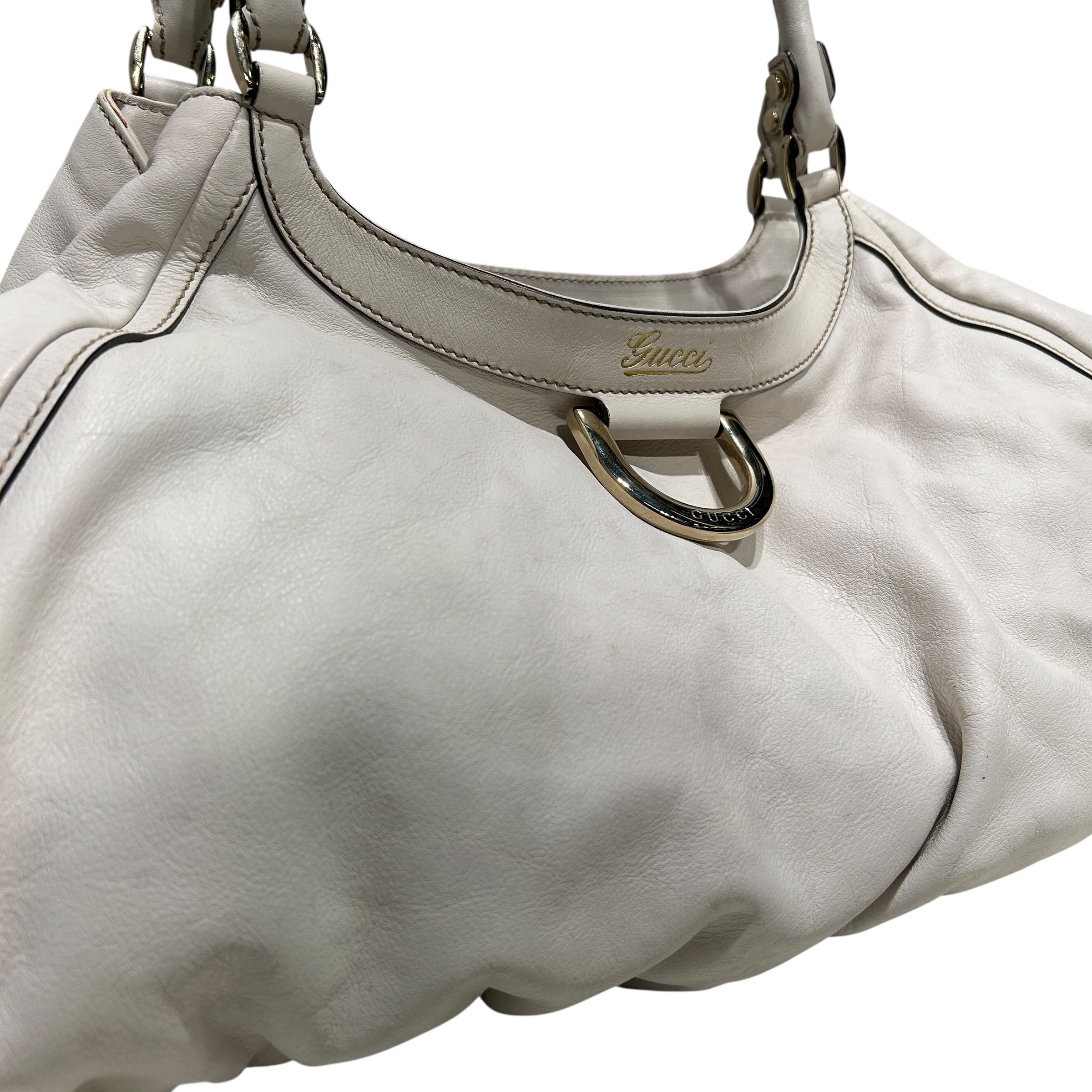 GUCCI/Hand Bag/Leather/WHT/RING HOBO BAG view 6