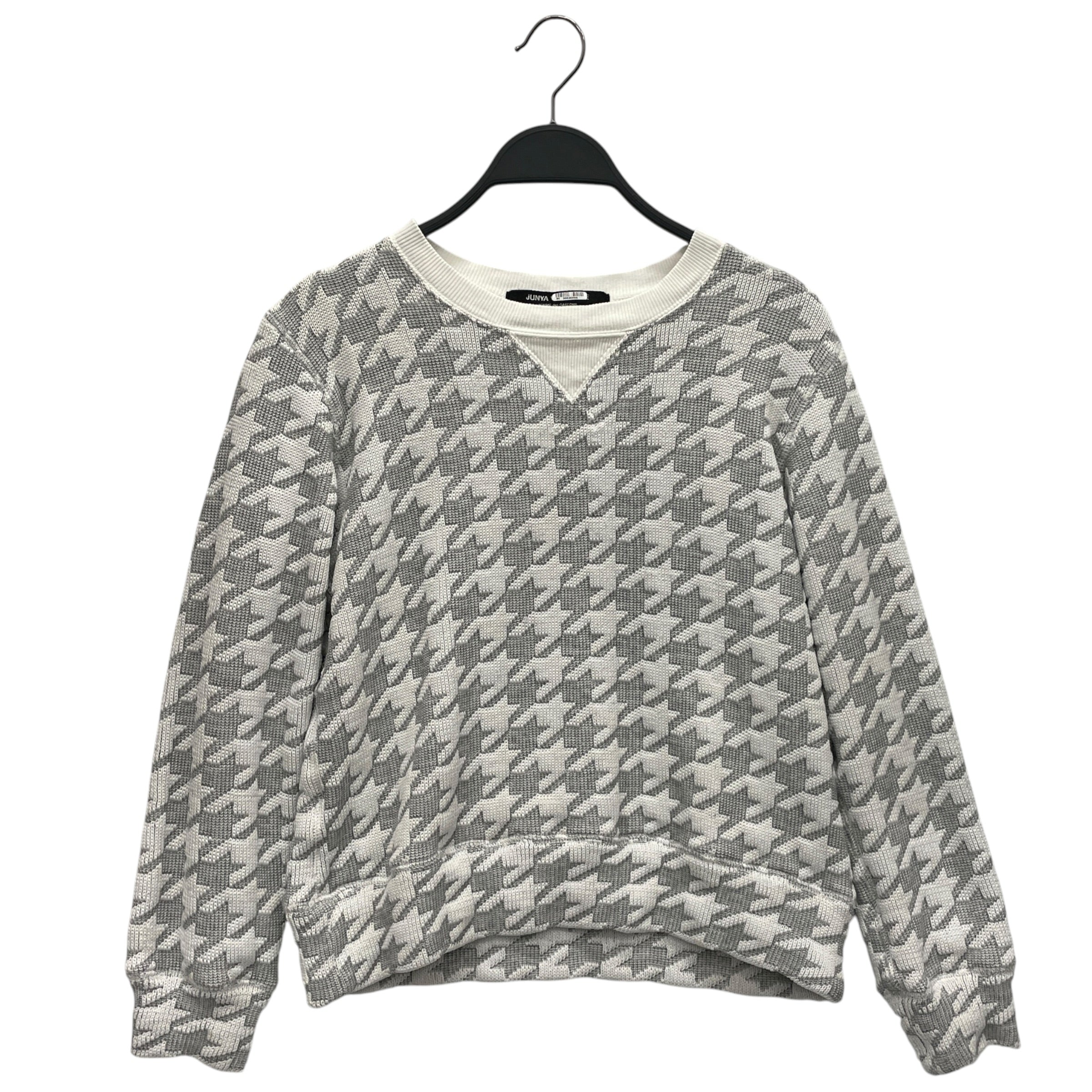 JUNYA WATANABE COMME des GARCONS/Sweatshirt/S/All Over Print/Cotton/GRY/AW 15 HOUNDSTOOTH SWEATER view 1