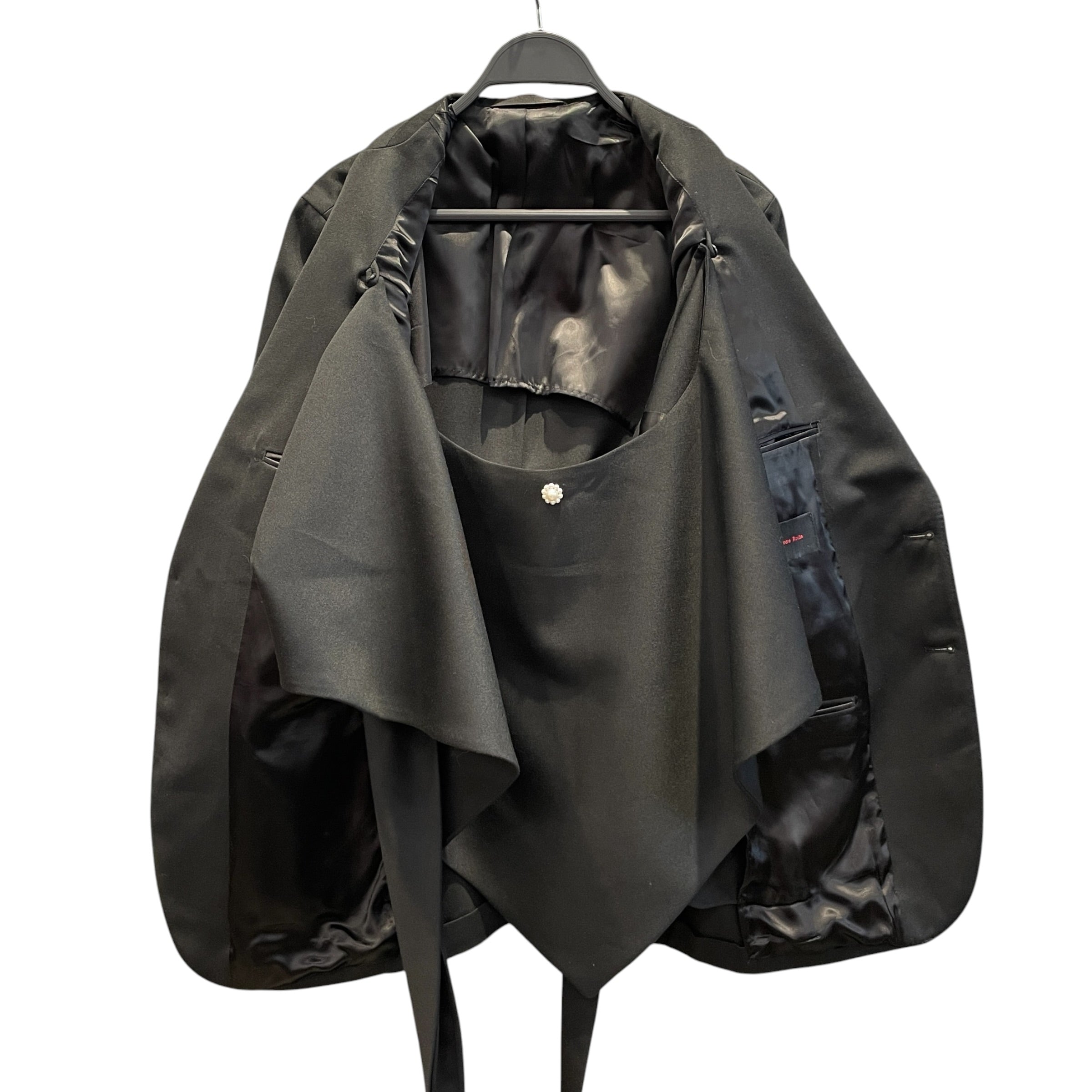 SIMONE ROCHA/Tailored Jkt/L/BLK/TIE FRONT BLAZER view 3
