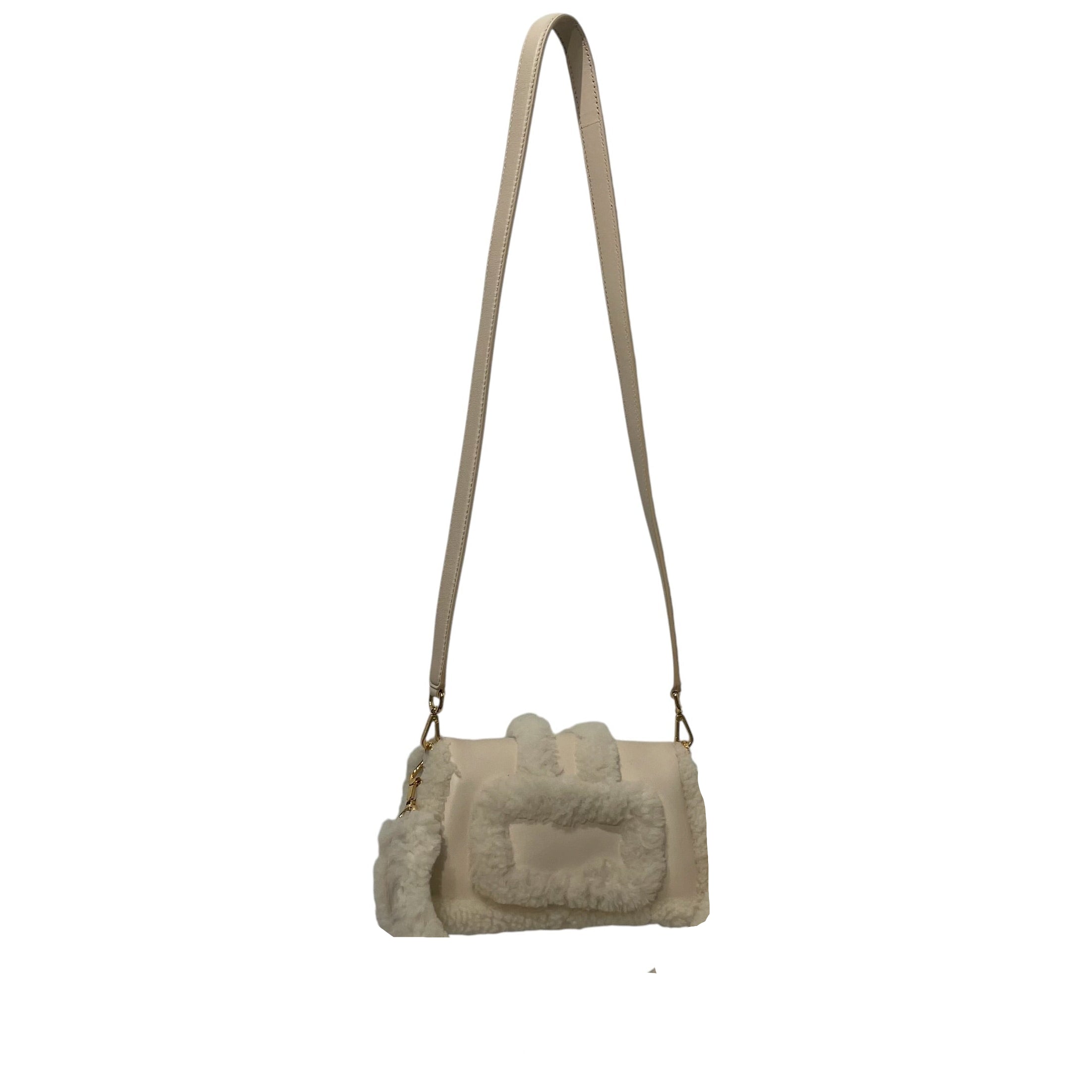 JACQUEMUS/Cross Body Bag/Leather/CRM/PETITE BAMBIMOU DOUX SHEARLING view 2
