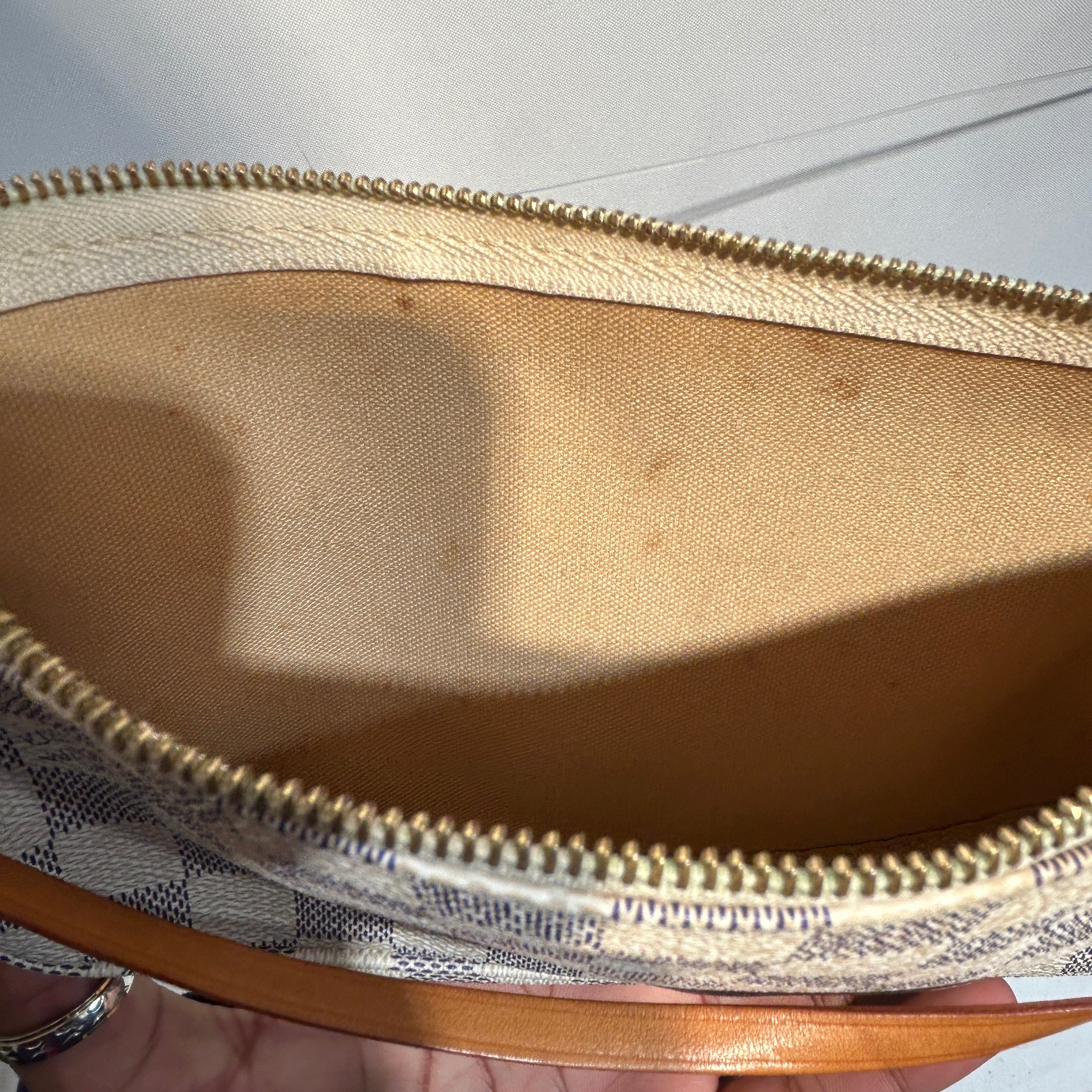 LOUIS VUITTON/Bag/Glen Check/Leather/CRM/damier pochette view 4