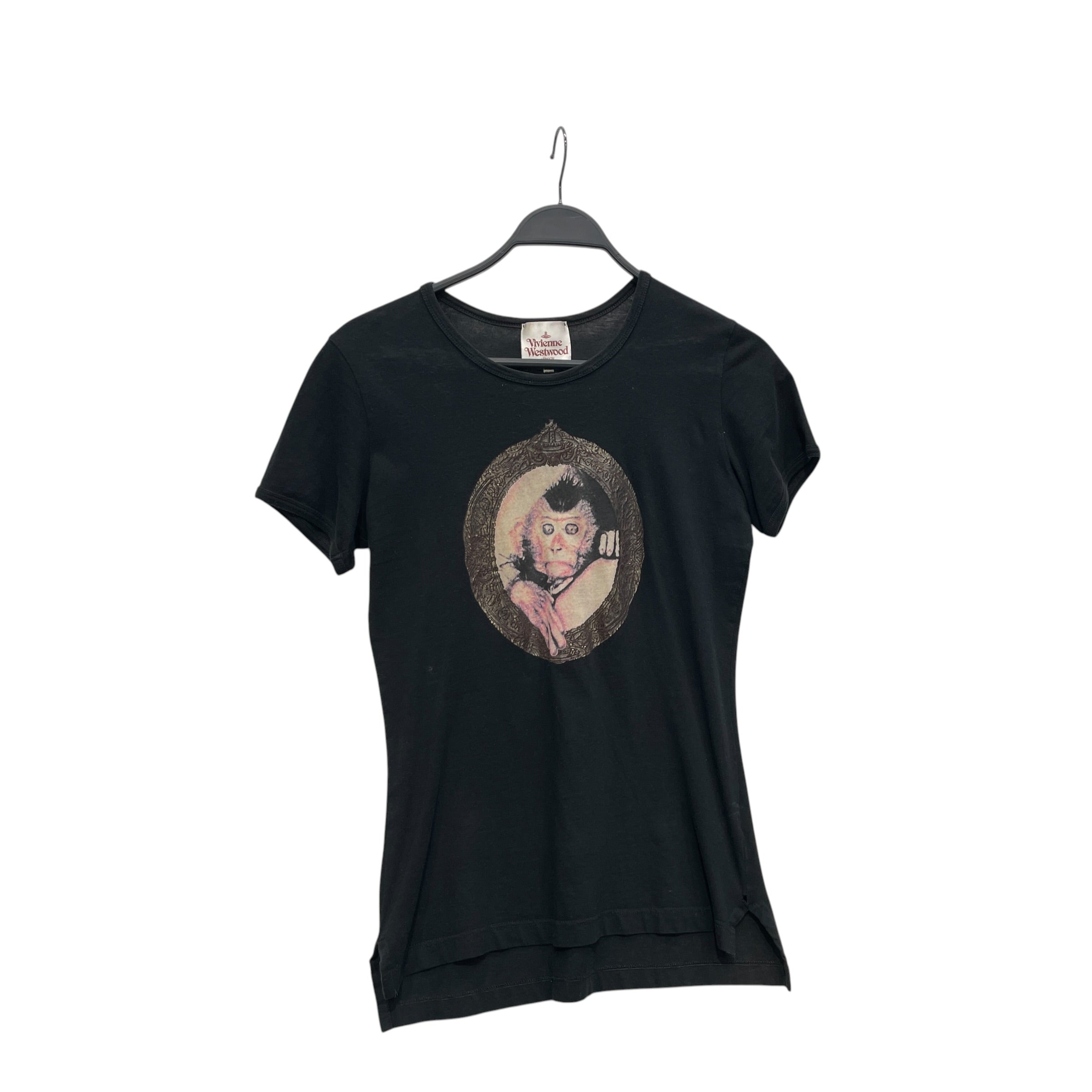 Vivienne Westwood/T-Shirt/XS/Cotton/BLK/MONKEY GRAPHIC view 1