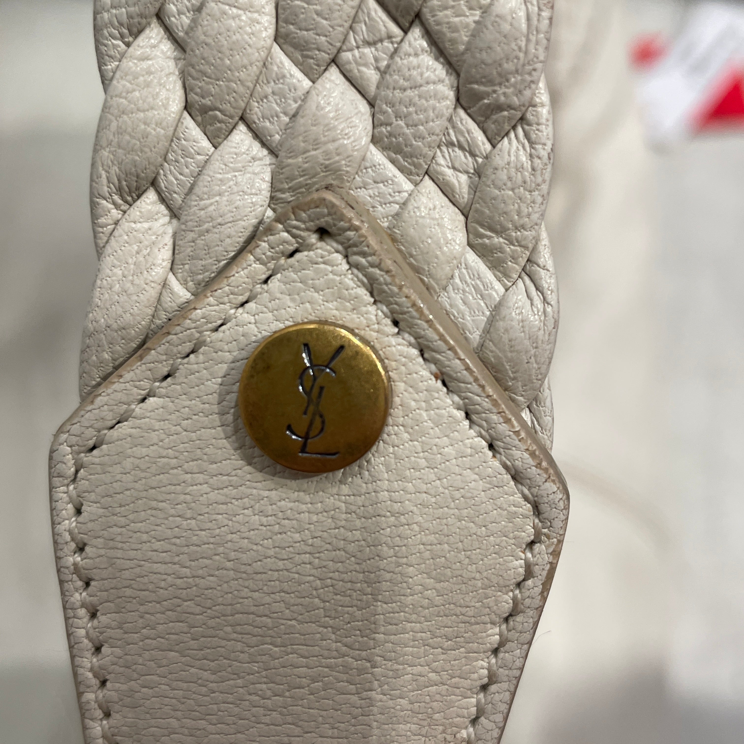 YVES SAINT LAURENT/Hand Bag/Leather/WHT/HOBO BAG view 9
