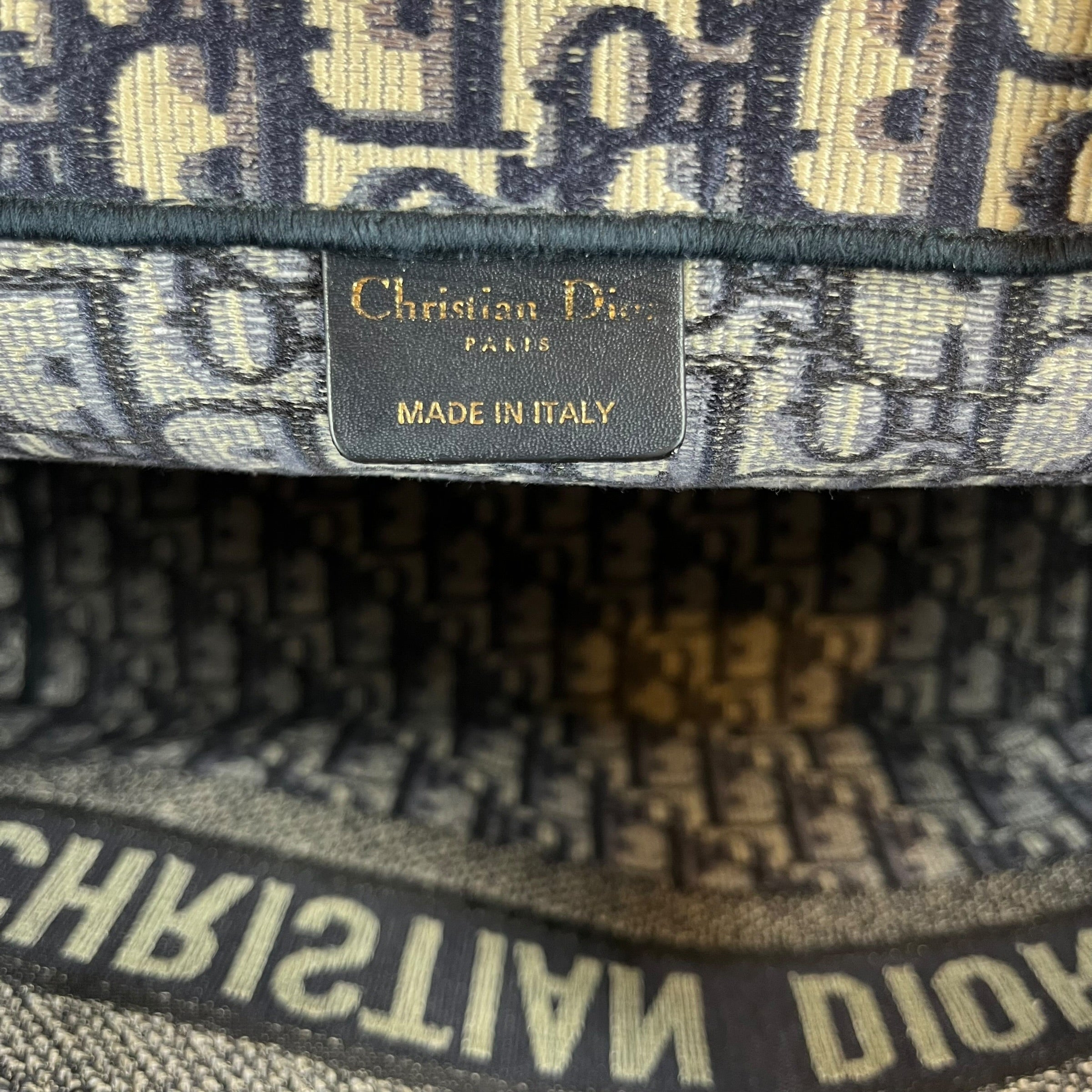 Christian Dior/Tote Bag/Monogram/Leather/NVY/BOOK TOTE view 5