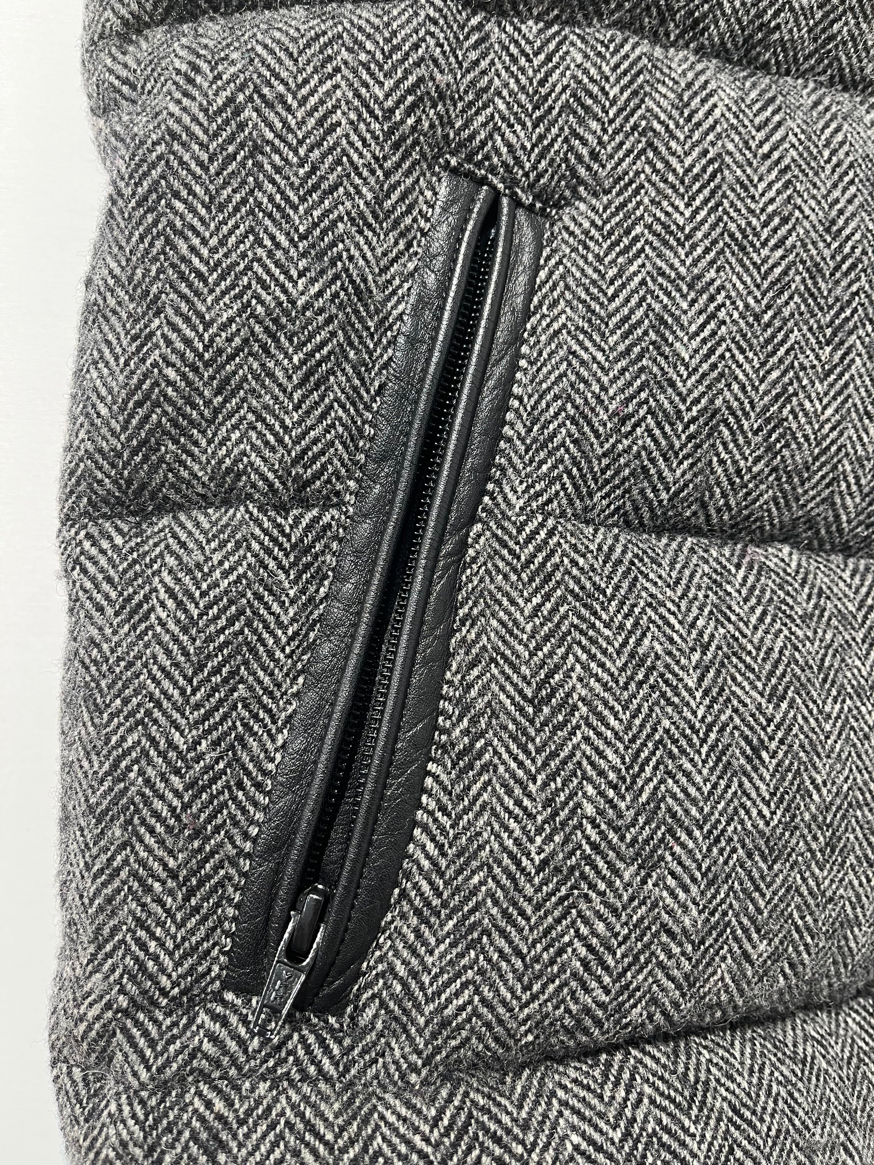 COMME des GARCONS HOMME/Puffer Vest/XS/Plaid/Wool/GRY/Utility/ view 4